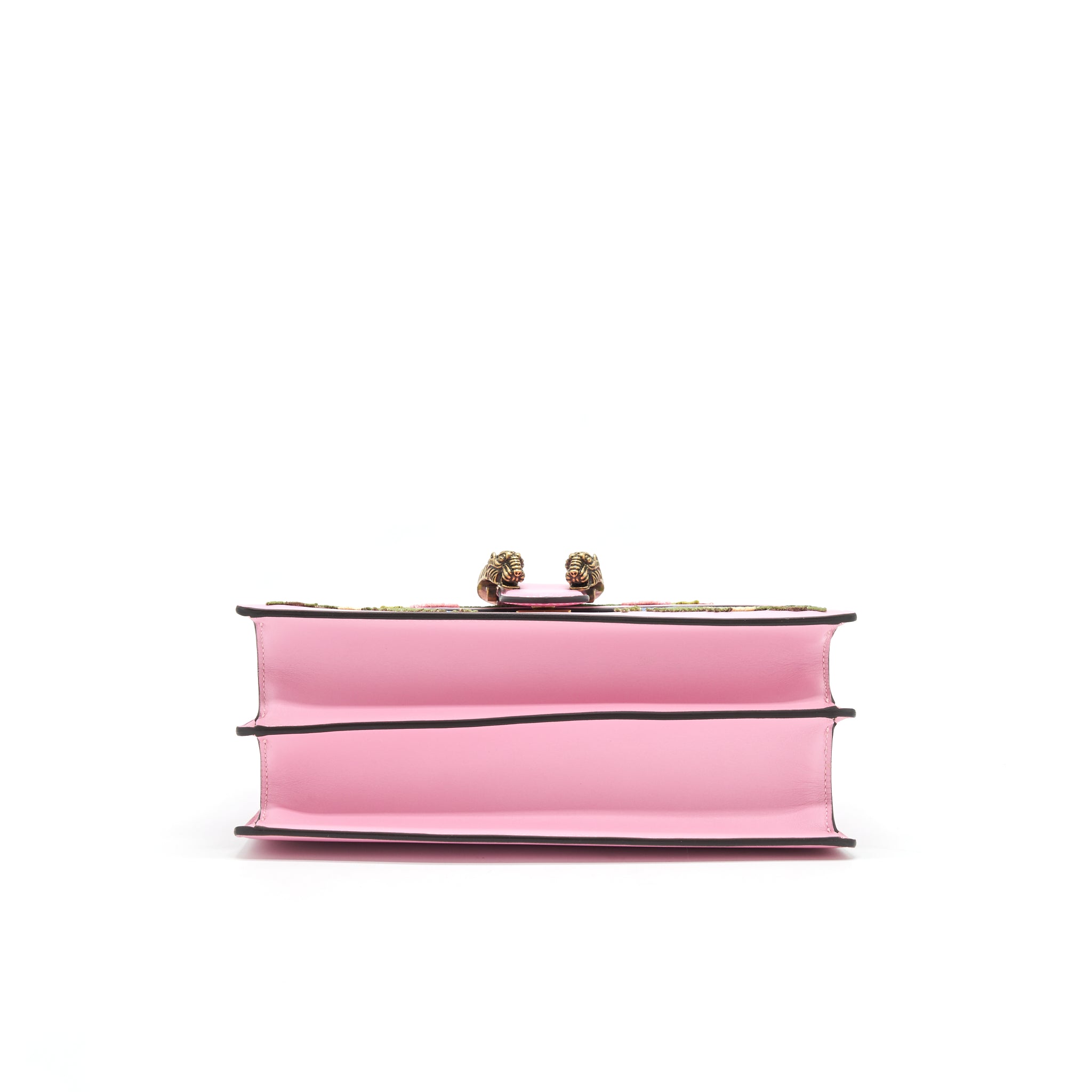 GUCCI DIONYSUS BAMBOO TOP HANDLE BAG EMBROIDERED LEATHER MEDIUM PINK - Image 5