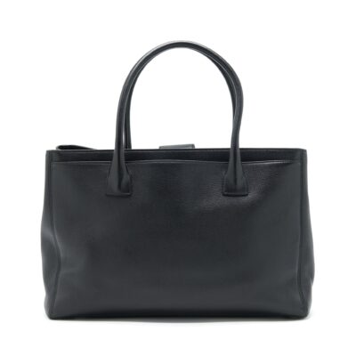 Alternative view of CHANEL CERF TOTE BAG GRAINED CALFSKIN BLACK GHW