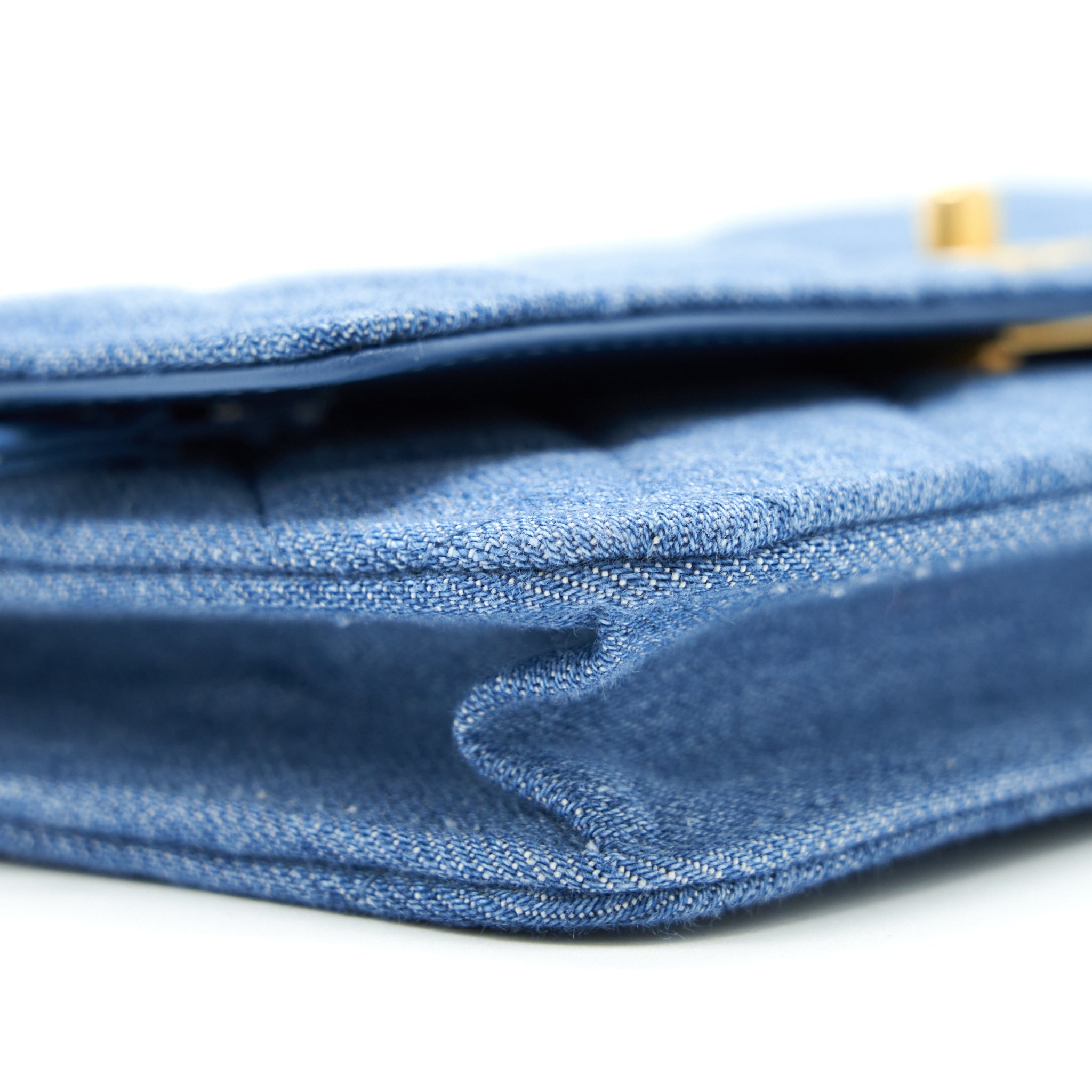 CHANEL PEARL CRUSH WALLET ON CHAIN DENIM BLUE GHW (MICROCHIP) - Image 7