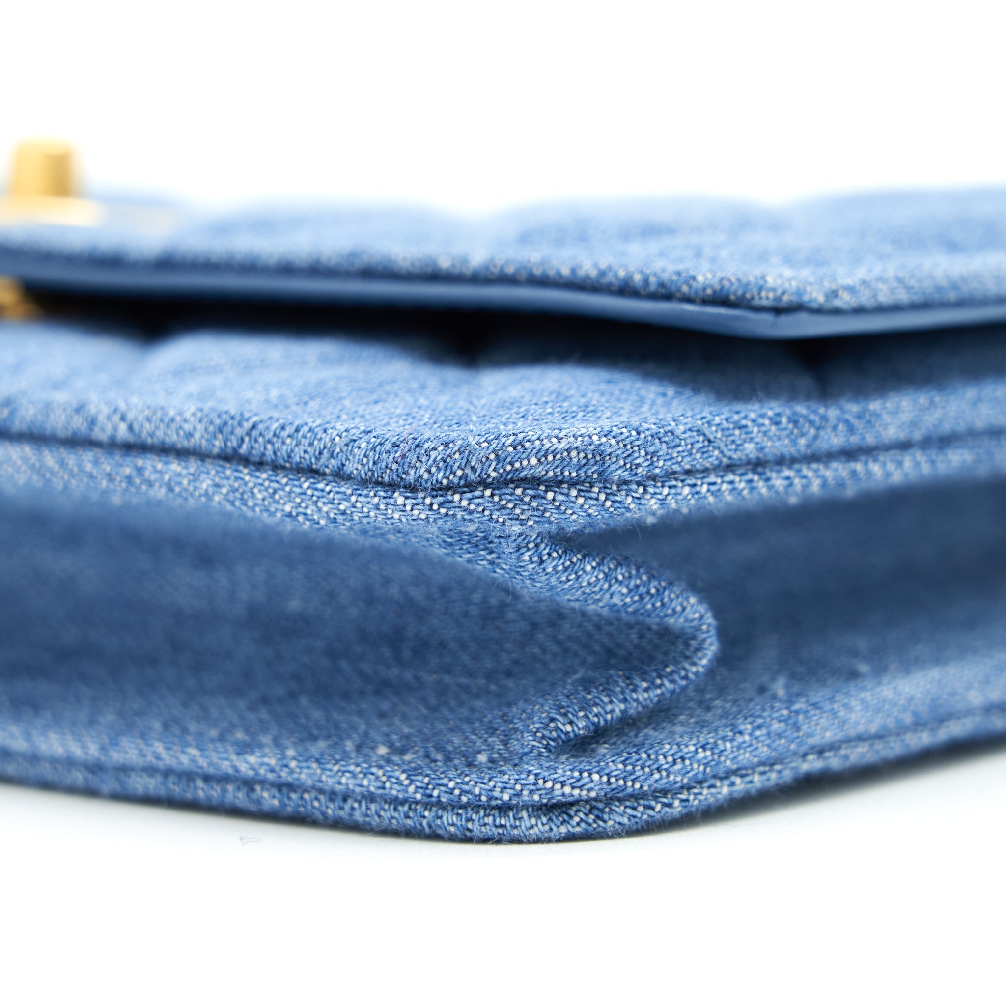 CHANEL PEARL CRUSH WALLET ON CHAIN DENIM BLUE GHW (MICROCHIP) - Image 8