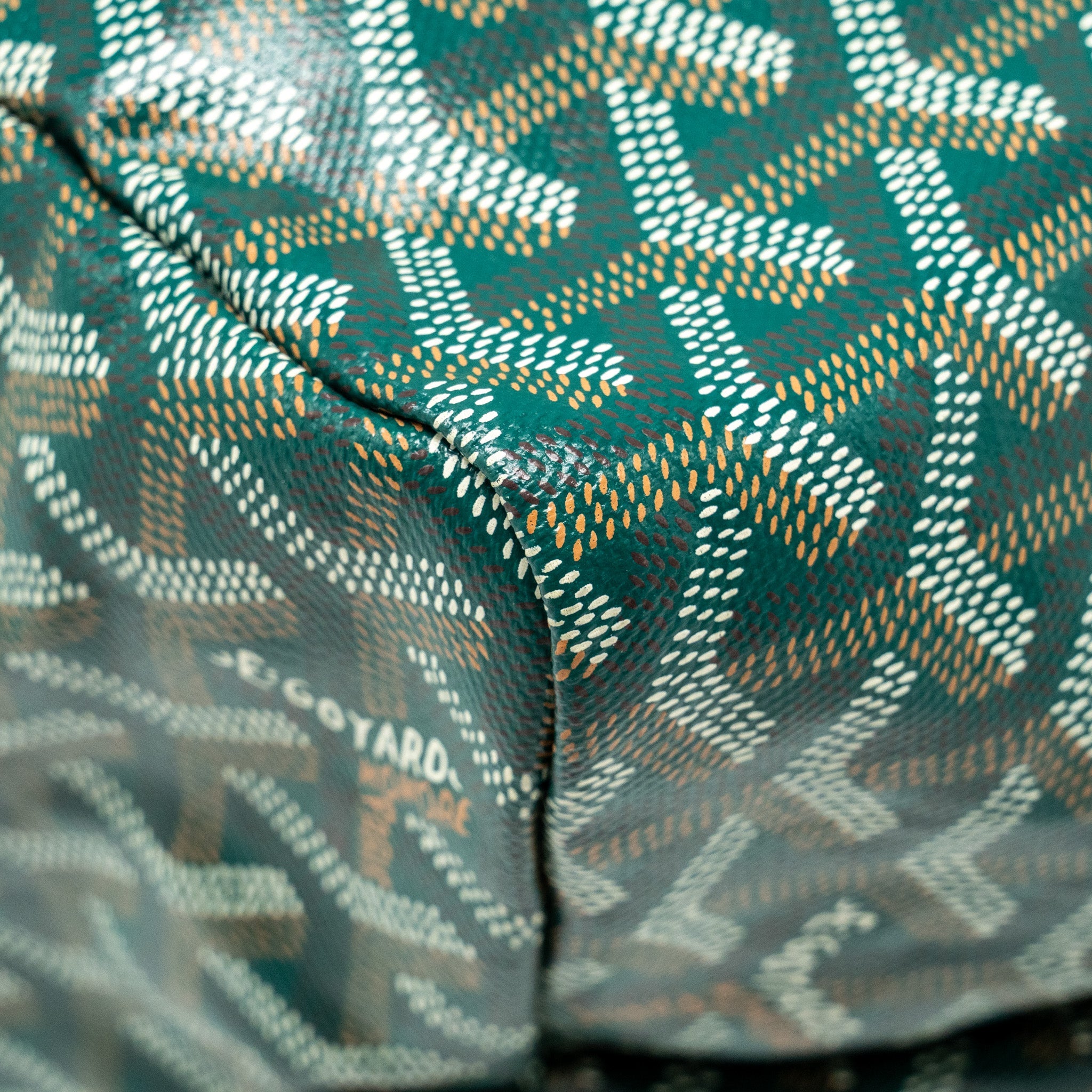 GOYARD SAINT LOUIS GM TOTE BAG CANVAS / CALFSKIN GREEN SHW - Image 9