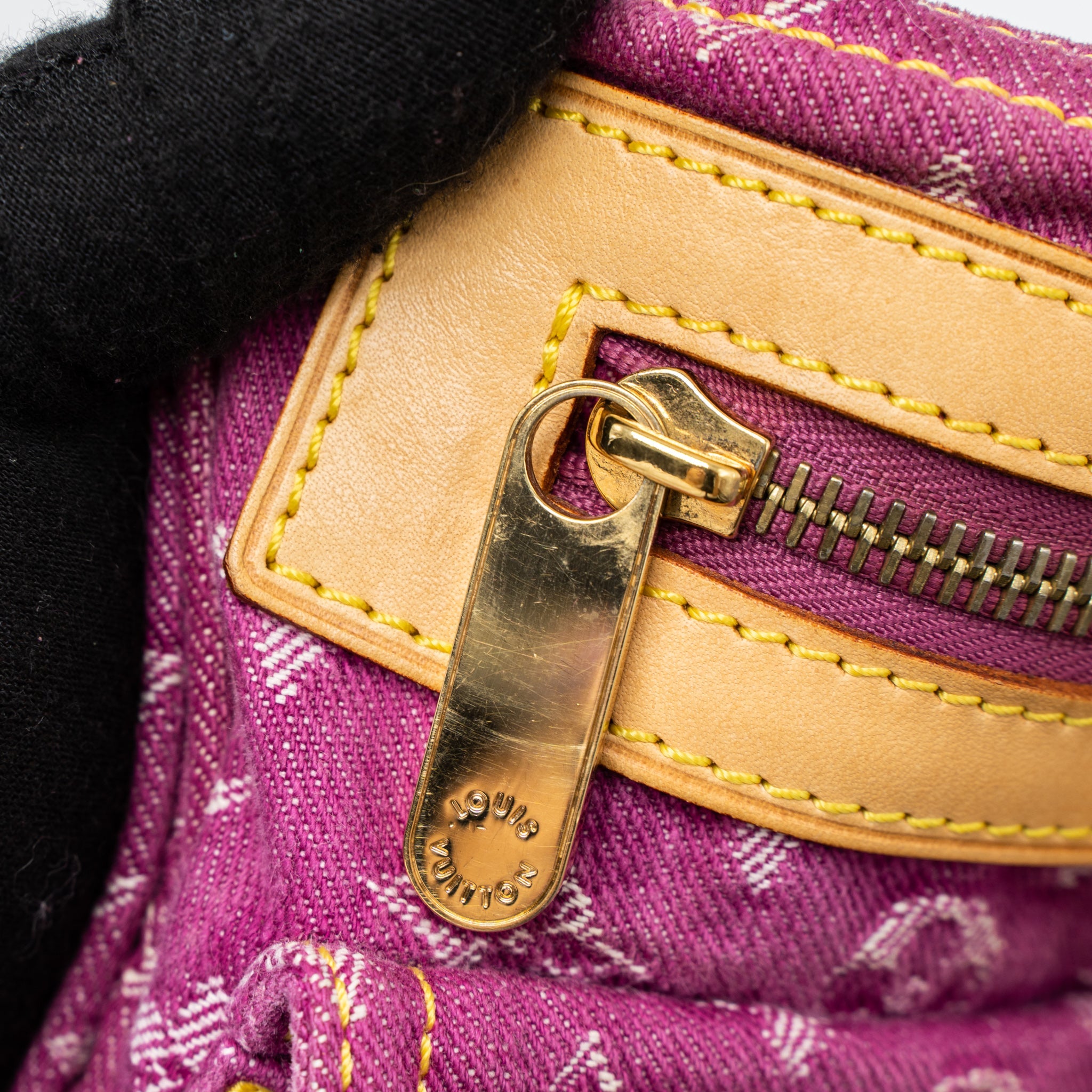 LOUIS VUITTON VINTAGE NEO SPEEDY MONOGRAM DENIM PINK GHW - Image 9
