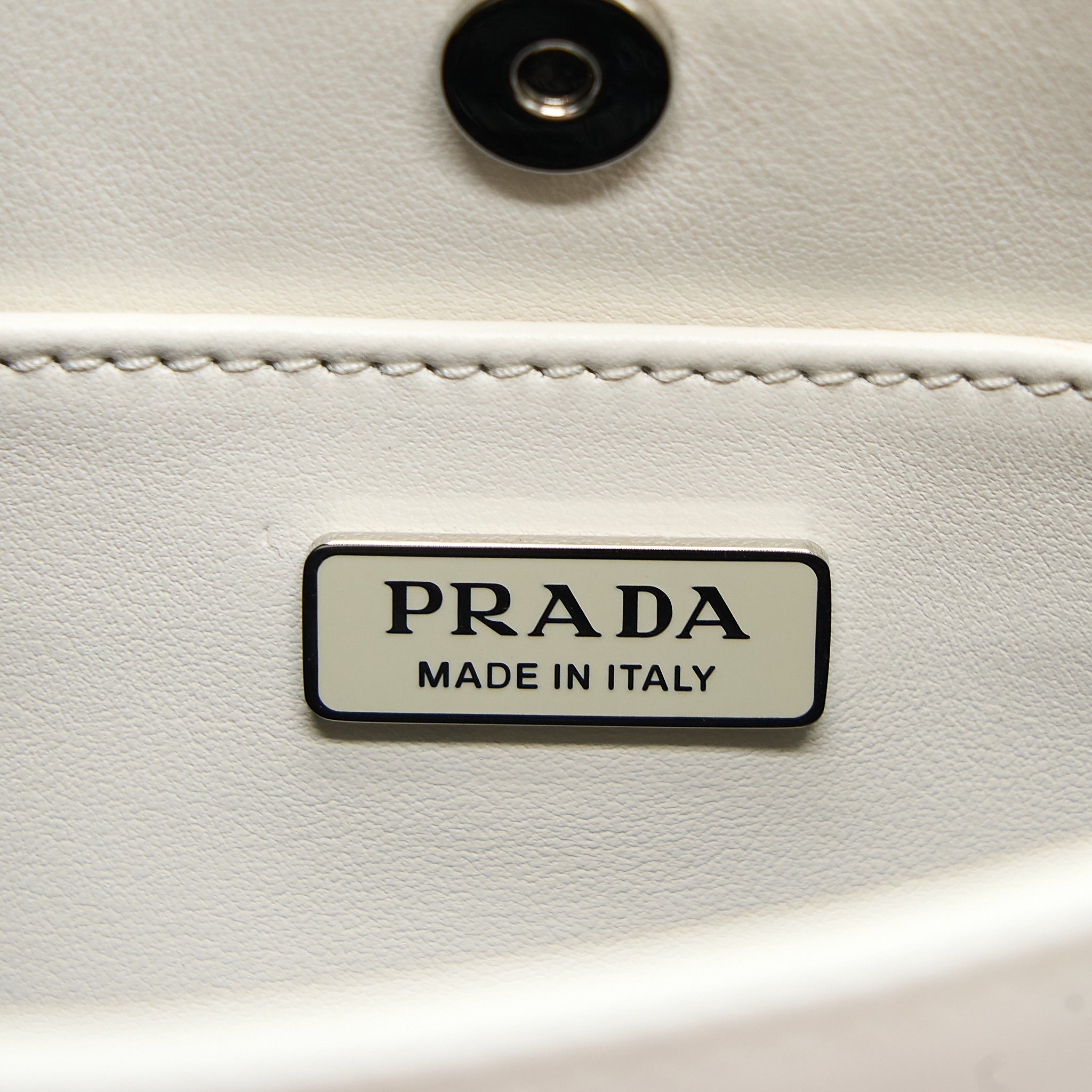 PRADA CLEO BAG CALFSKIN WHITE SHW - Image 9