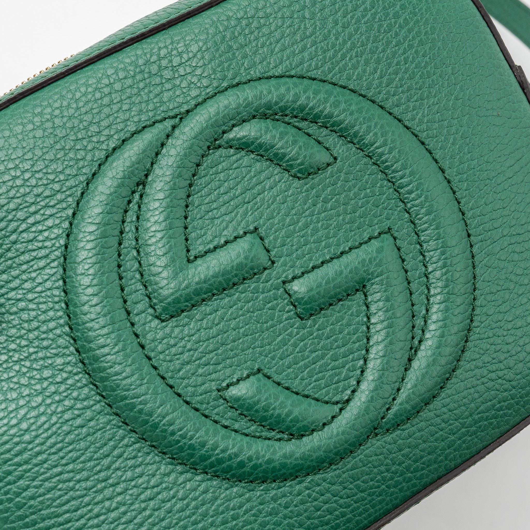 GUCCI DISCO SOHO CAMERA BAG CALFSKIN GREEN LGHW - Image 8