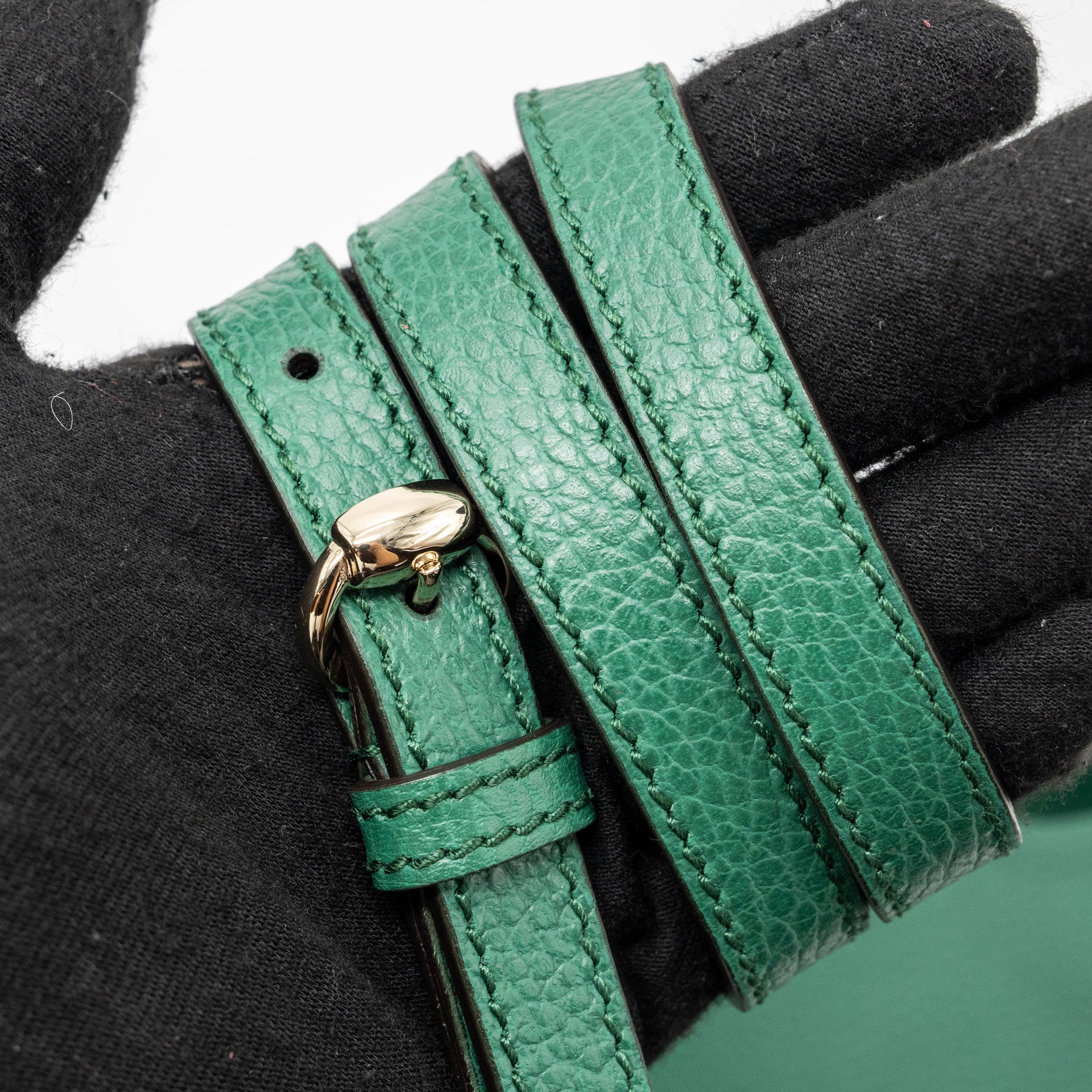 GUCCI DISCO SOHO CAMERA BAG CALFSKIN GREEN LGHW - Image 12