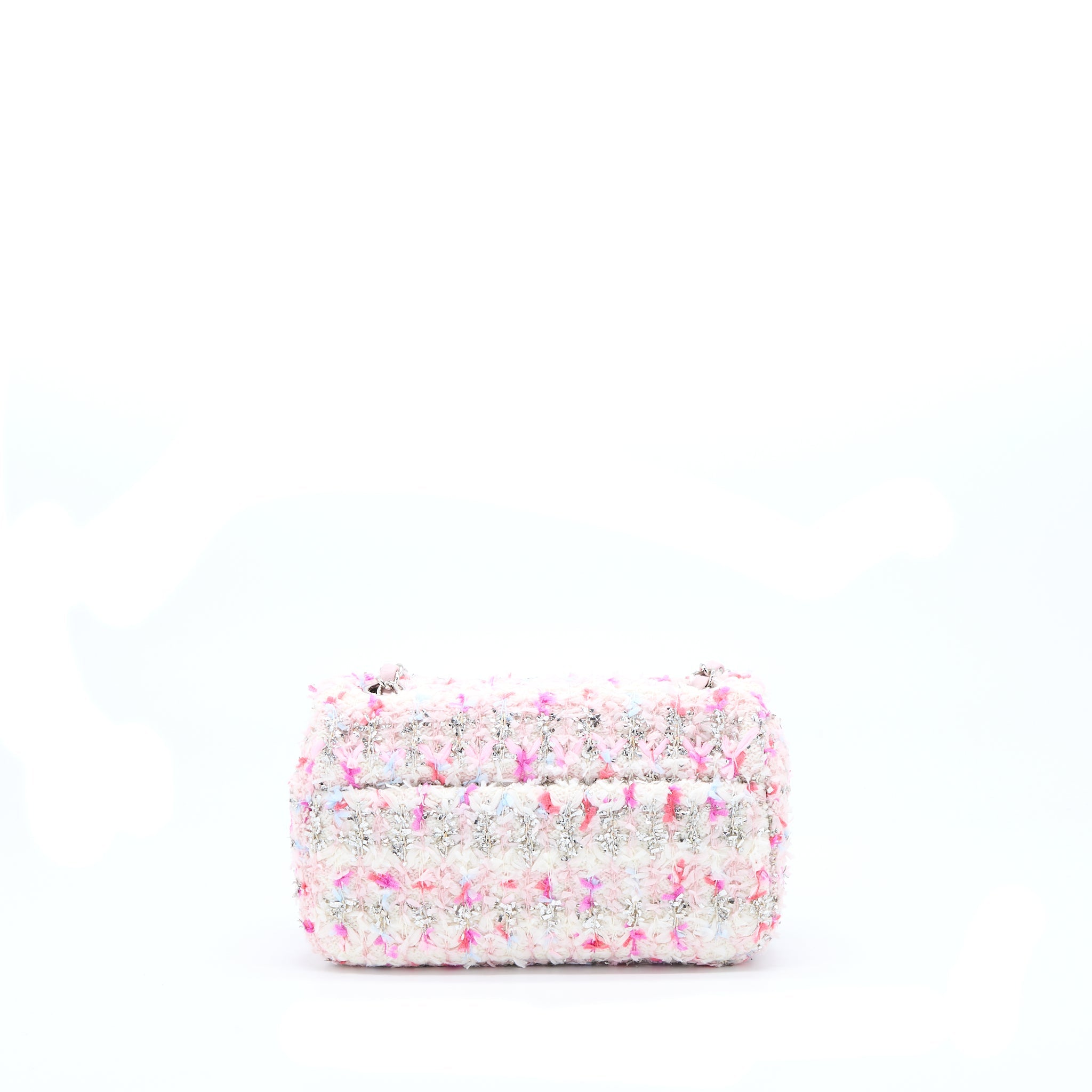 CHANEL SEASONAL MINI RECTANGULAR FLAP BAG TWEED PINK/MULTICOLOUR SHW - Image 2