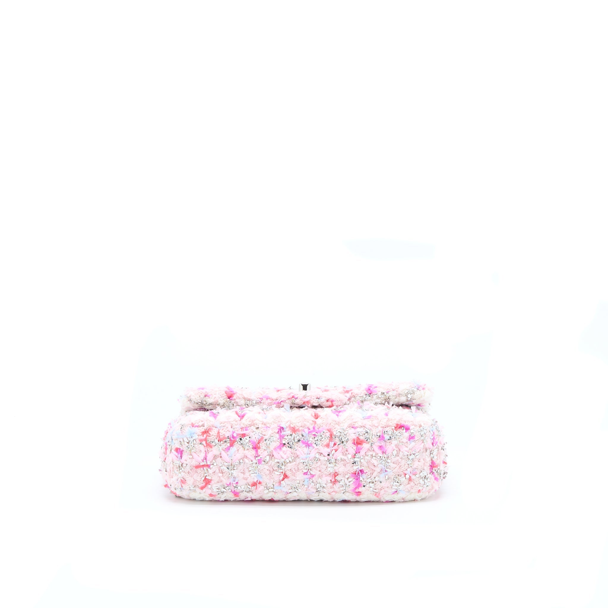 CHANEL SEASONAL MINI RECTANGULAR FLAP BAG TWEED PINK/MULTICOLOUR SHW - Image 5