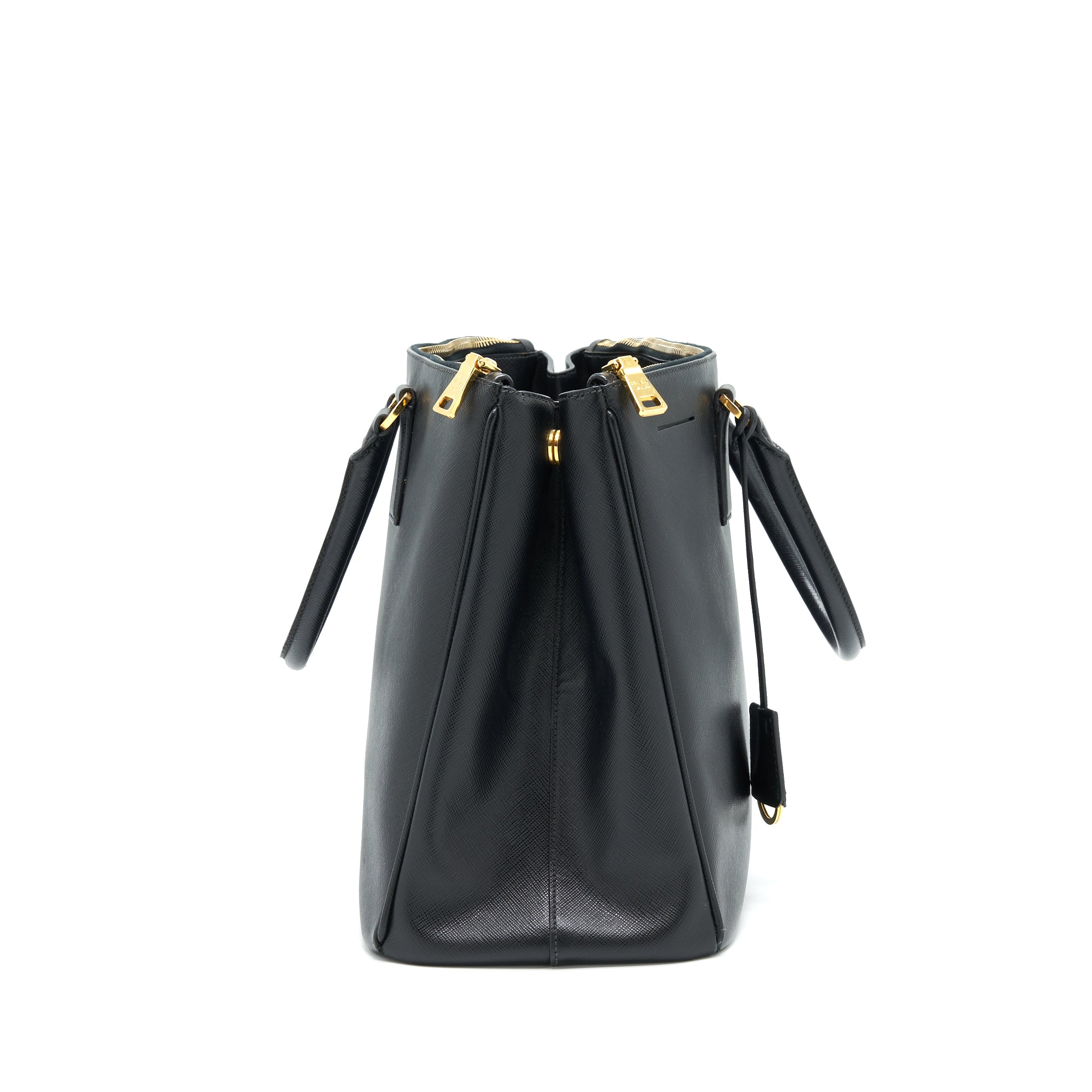 PRADA SAFFIANO LARGE TOTE BAG BLACK GHW - Image 3
