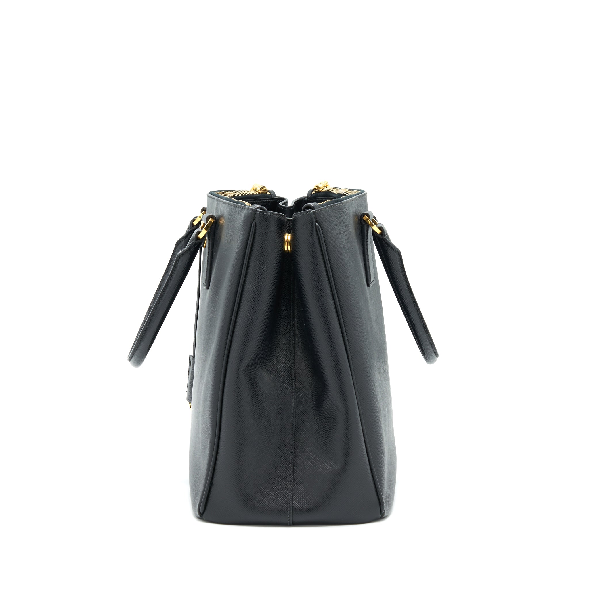 PRADA SAFFIANO LARGE TOTE BAG BLACK GHW - Image 4