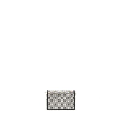 Alternative view of PRADA CRYSTAL CARD HOLDER WITH CHAIN BLACK