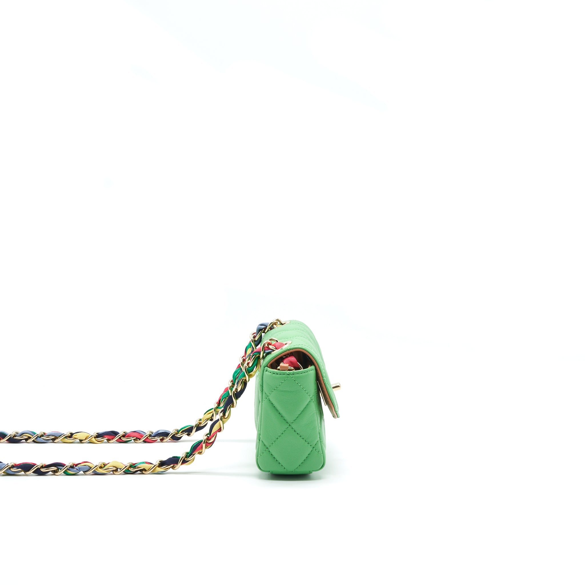 CHANEL SMALL SCARF ENTWINED CHAIN BAG GREEN - Image 3