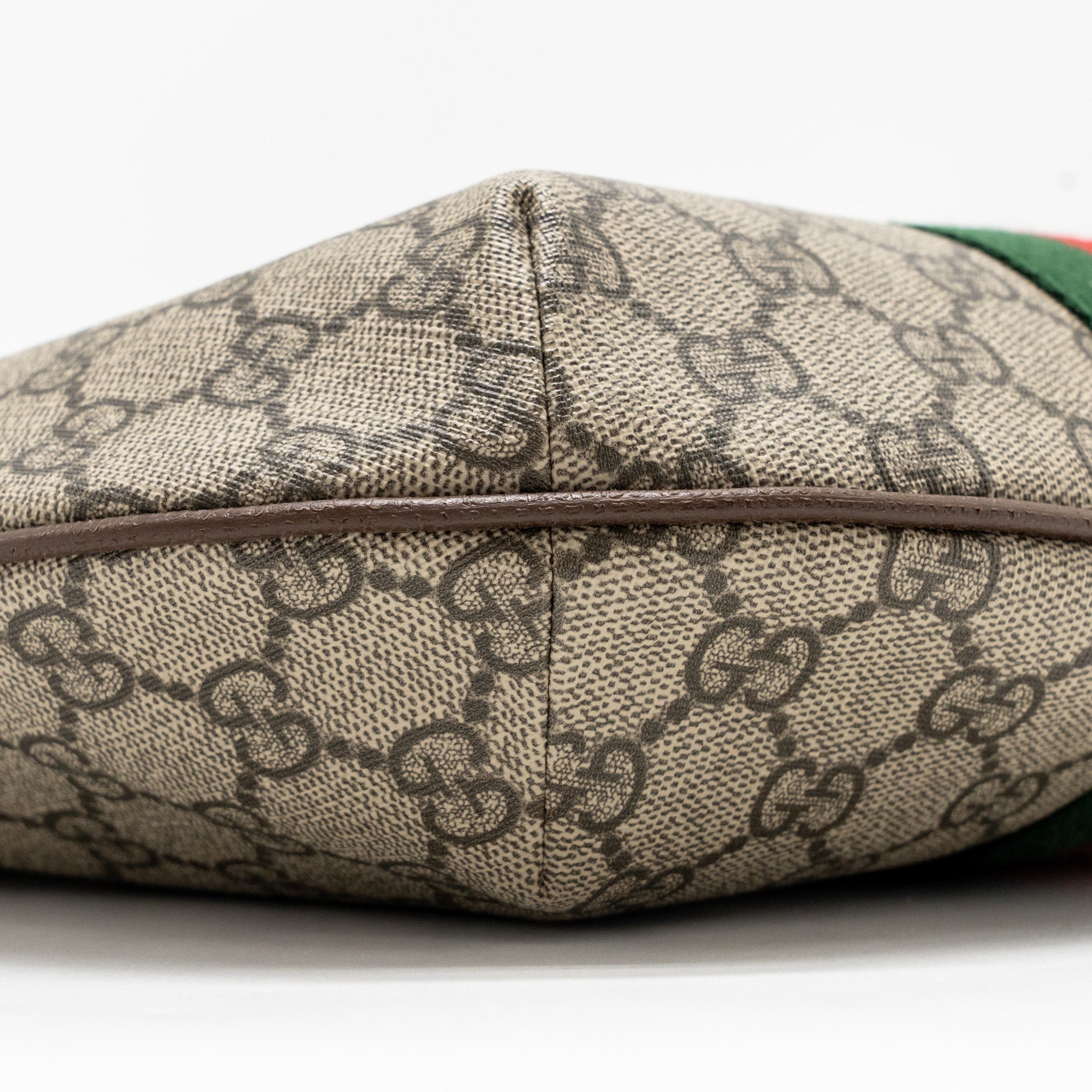 GUCCI SMALL OPHIDIA HALF MOON CROSSBODY HOBO BAG GG SUPREME CANVAS GHW - Image 6
