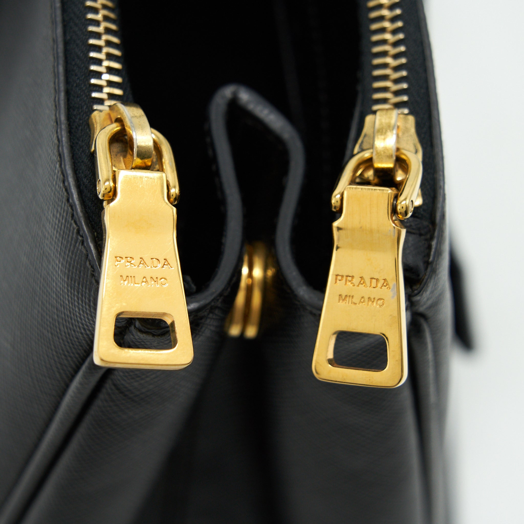 PRADA SAFFIANO LARGE TOTE BAG BLACK GHW - Image 12