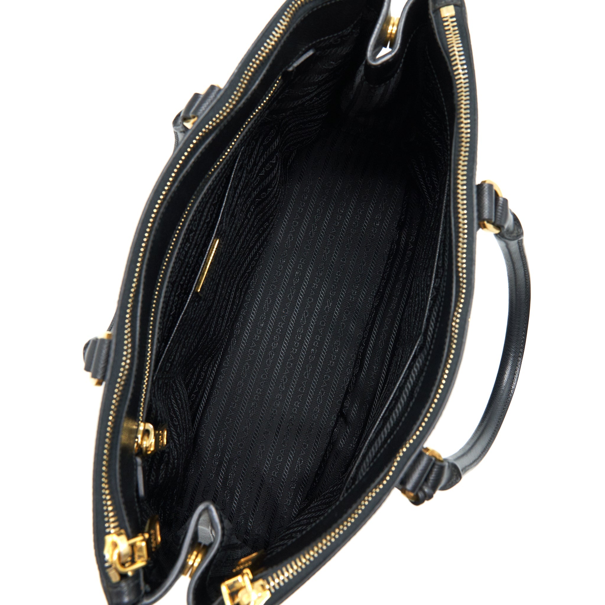 PRADA SAFFIANO LARGE TOTE BAG BLACK GHW - Image 14