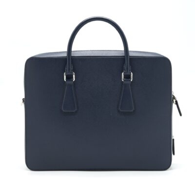 Alternative view of PRADA SAFFIANO BRIEFCASE NAVY SHW