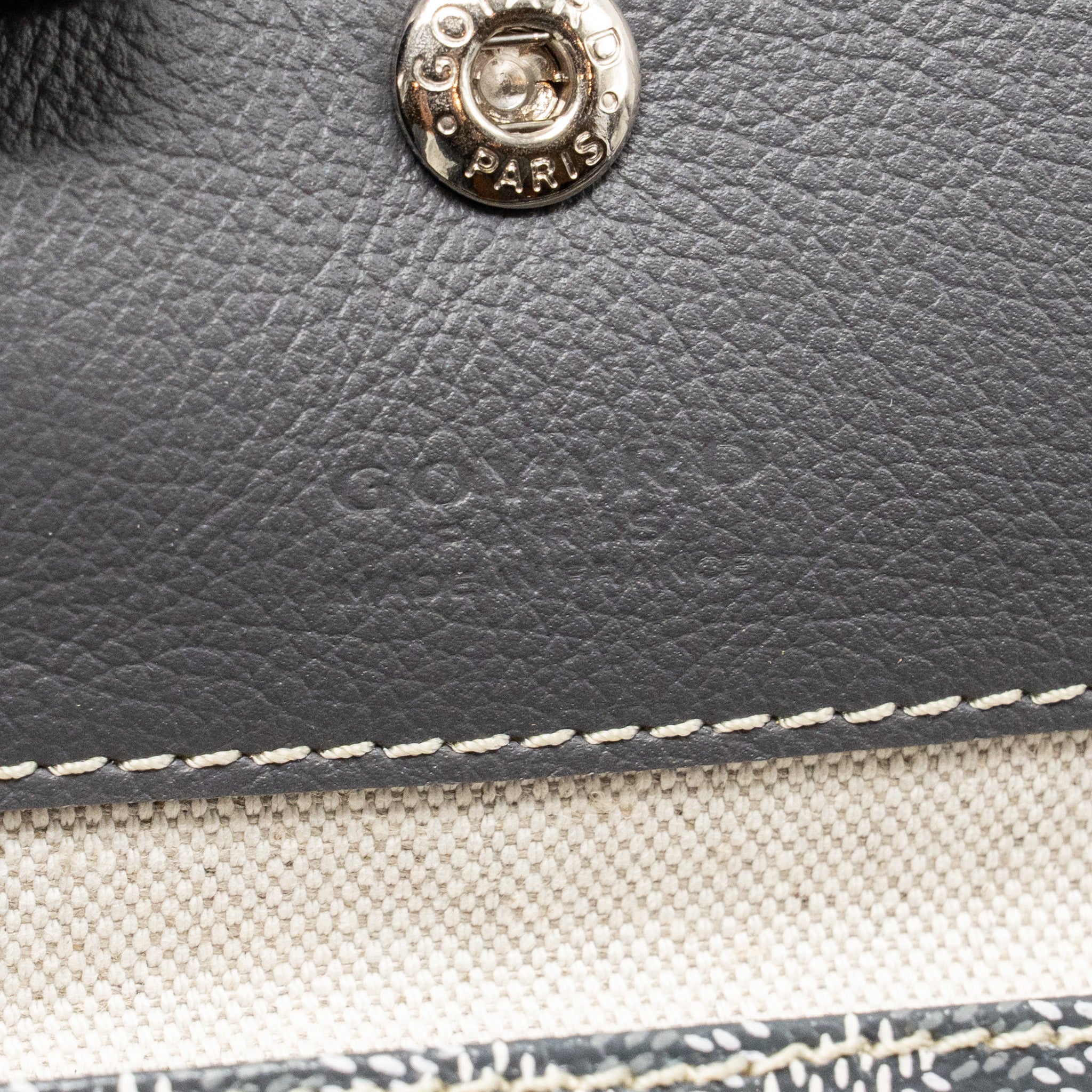 GOYARD SAINT LOUIS PM TOTE GOYARDINE CANVAS/CALFSKIN GREY SHW - Image 15