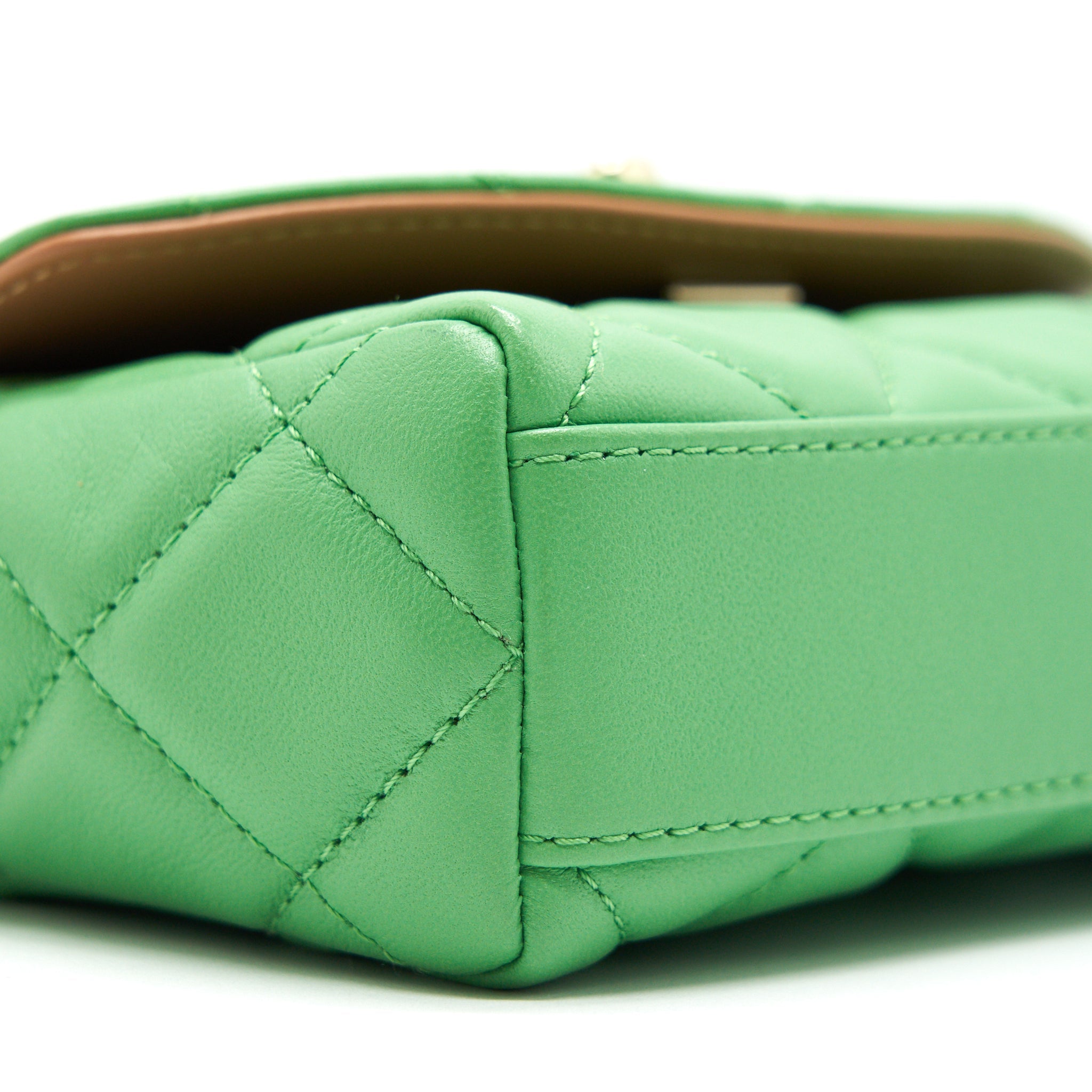 CHANEL SMALL SCARF ENTWINED CHAIN BAG GREEN - Image 8