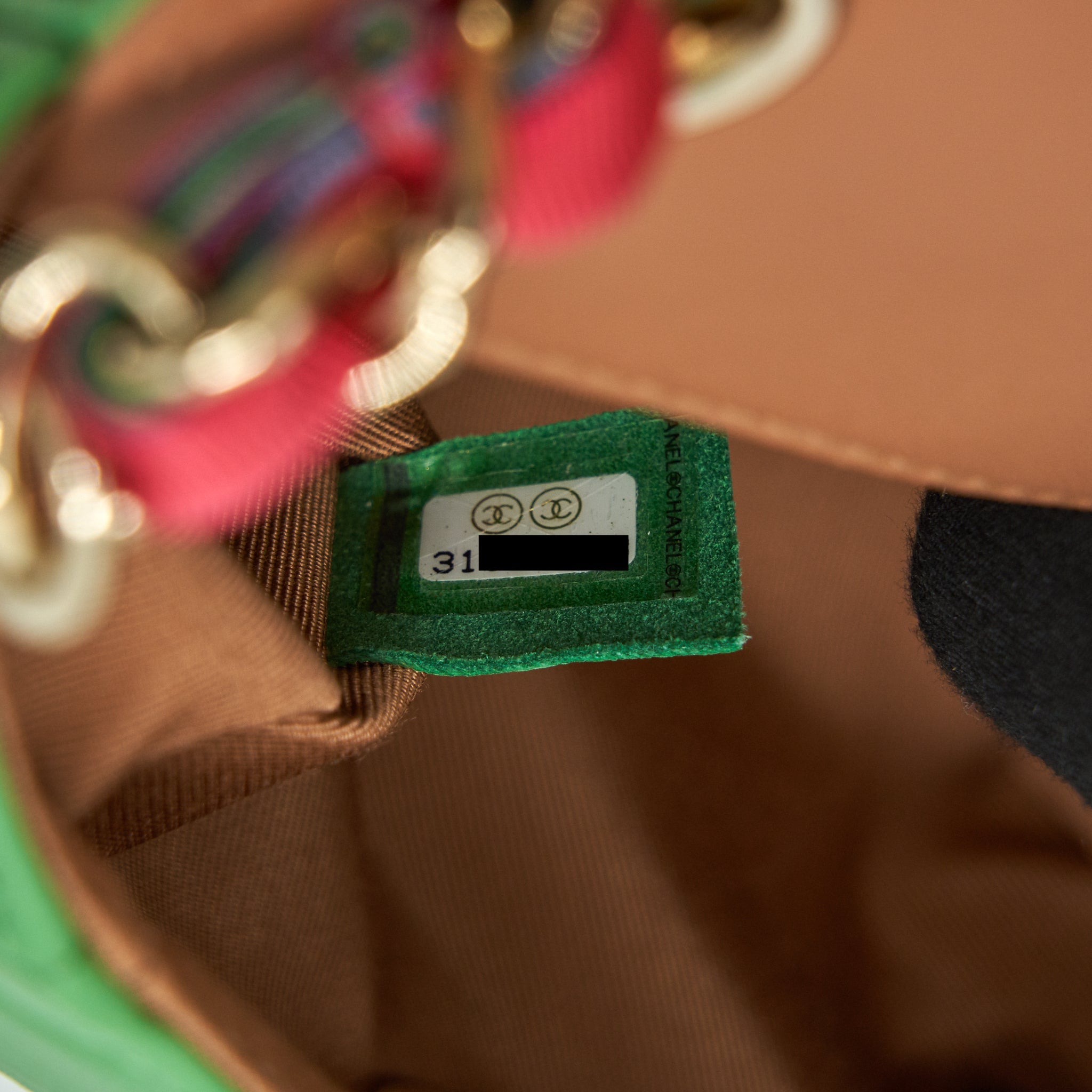 CHANEL SMALL SCARF ENTWINED CHAIN BAG GREEN - Image 12