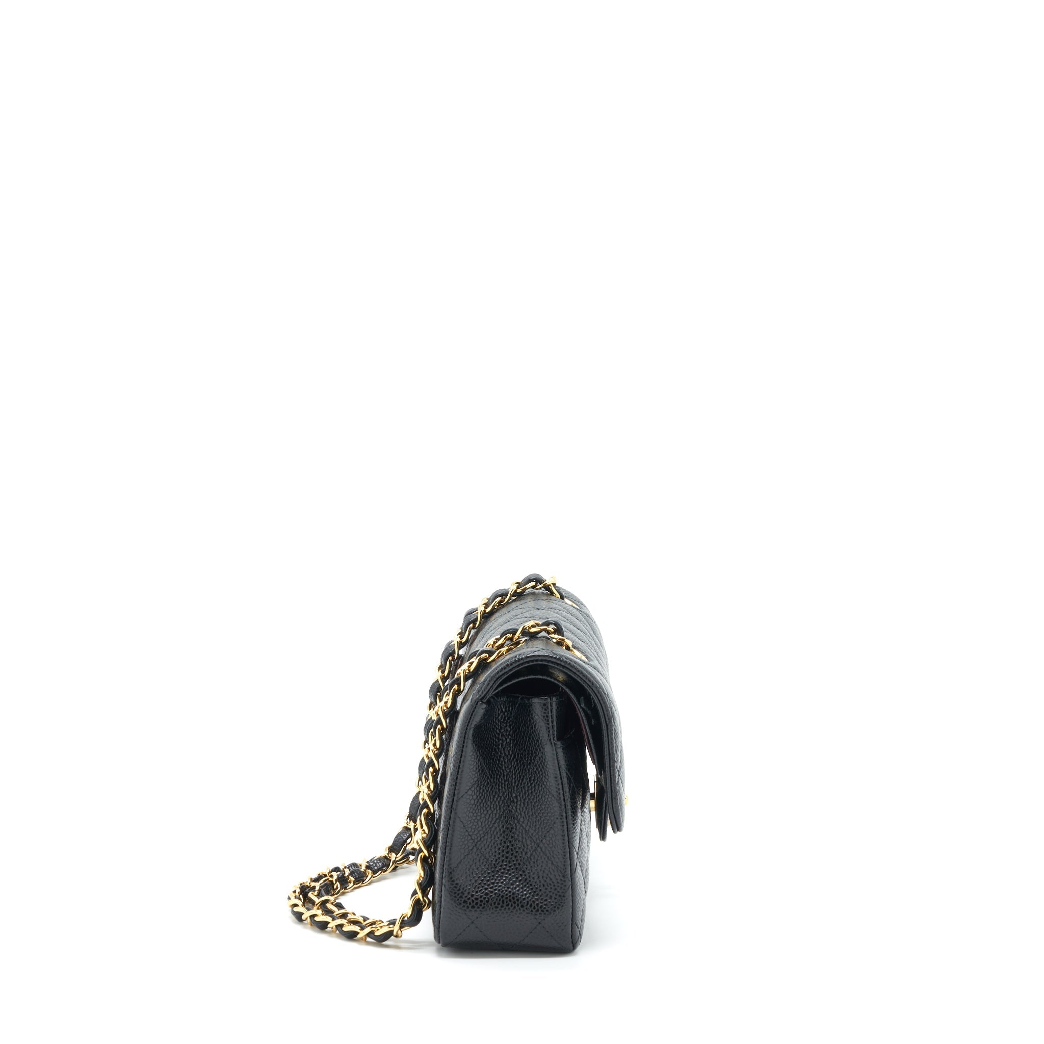 CHANEL SMALL CLASSIC DOUBLE FLAP CAVIAR BLACK GHW - Image 3