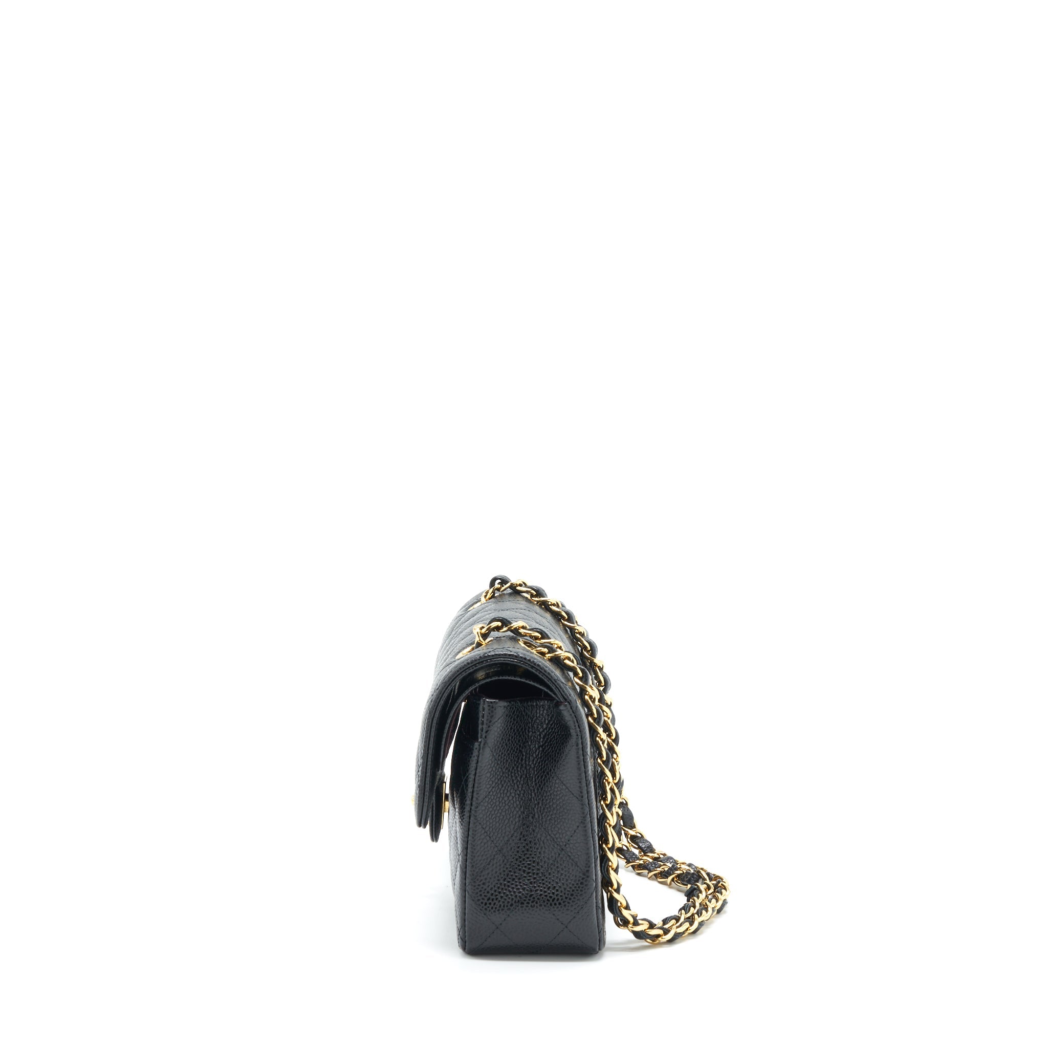 CHANEL SMALL CLASSIC DOUBLE FLAP CAVIAR BLACK GHW - Image 4