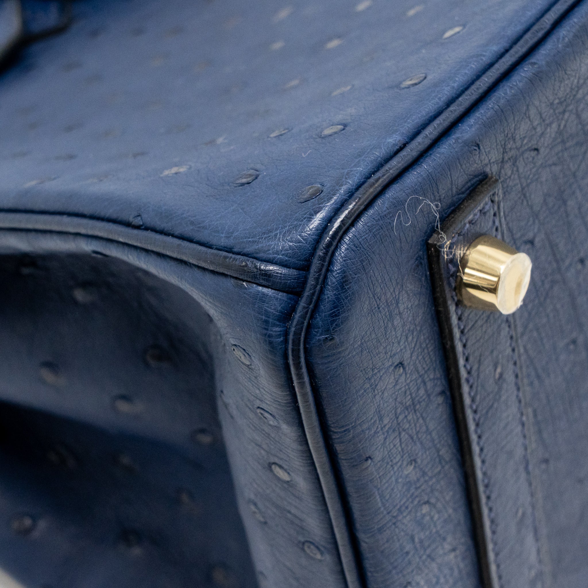 HERMES BIRKIN 30 OSTRICH BLUE IRIS GHW - Image 9