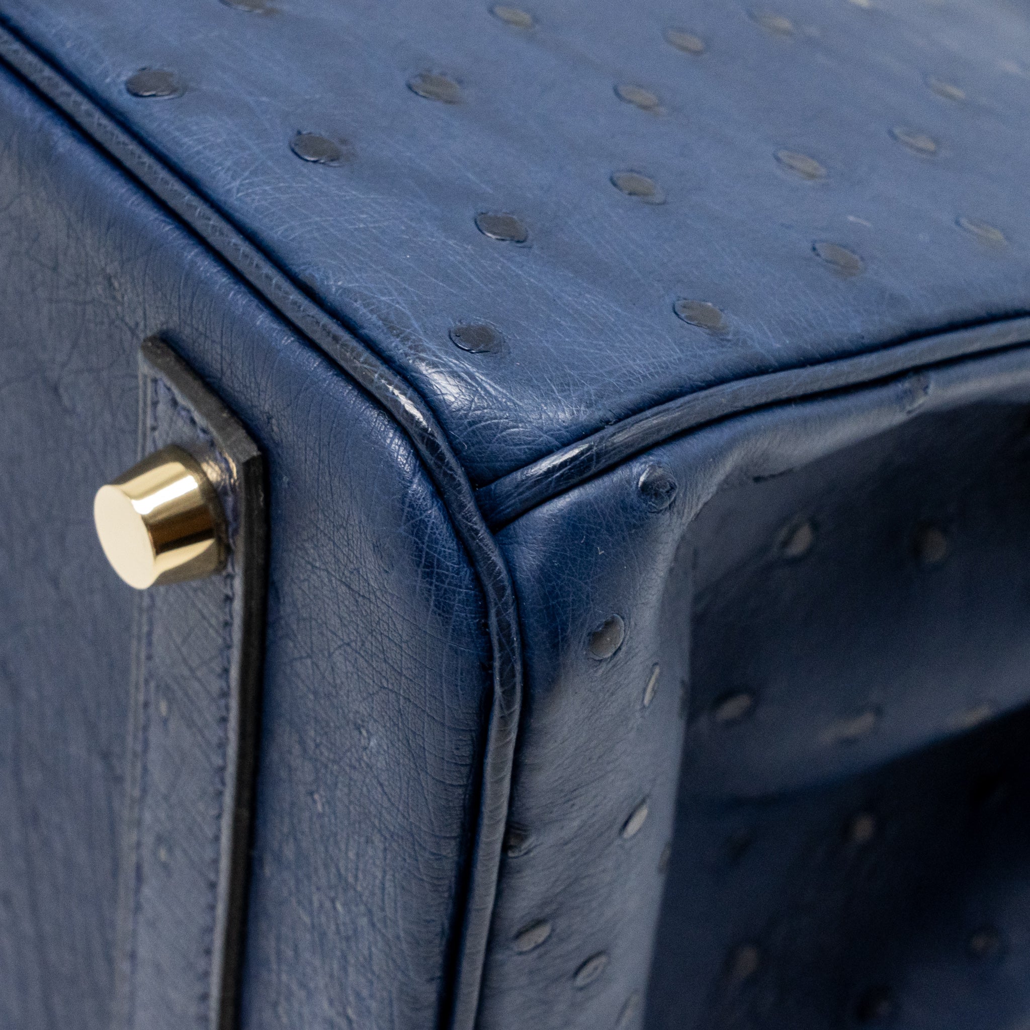 HERMES BIRKIN 30 OSTRICH BLUE IRIS GHW - Image 12