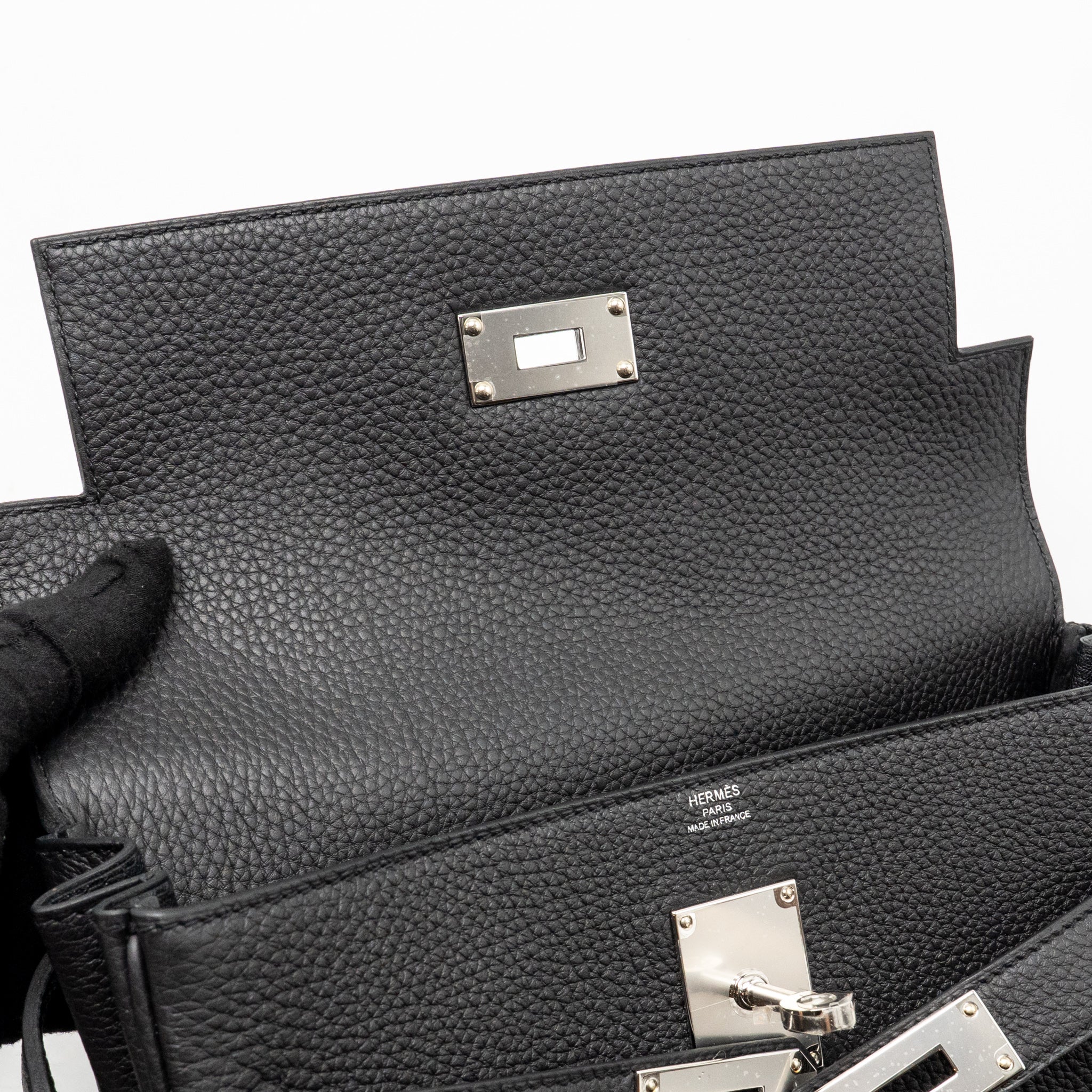 HERMES KELLY MESSENGER PM BAG TOGO BLACK SHW - Image 16