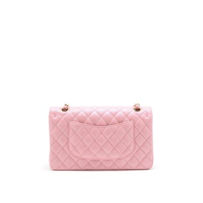 Alternative view of CHANEL IRIDESCENT PEARLY PINK MEDIUM CLASSIC DOUBLE FLAP BAG CAVIAR WITH LGHW