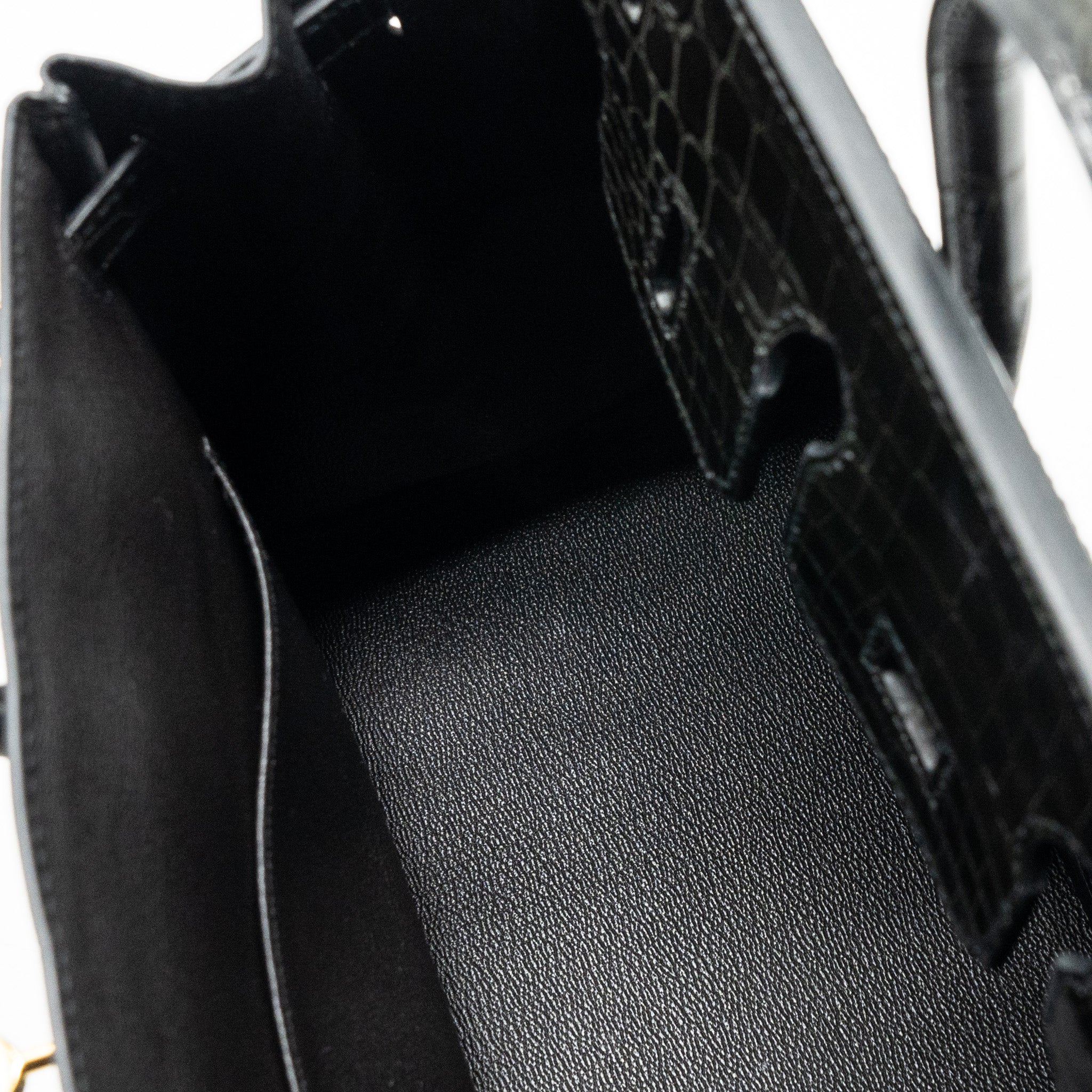 HERMES BIRKIN 25 SHINY CROCODILE NILOTICUS 88 GRAPHITE GHW - Image 14