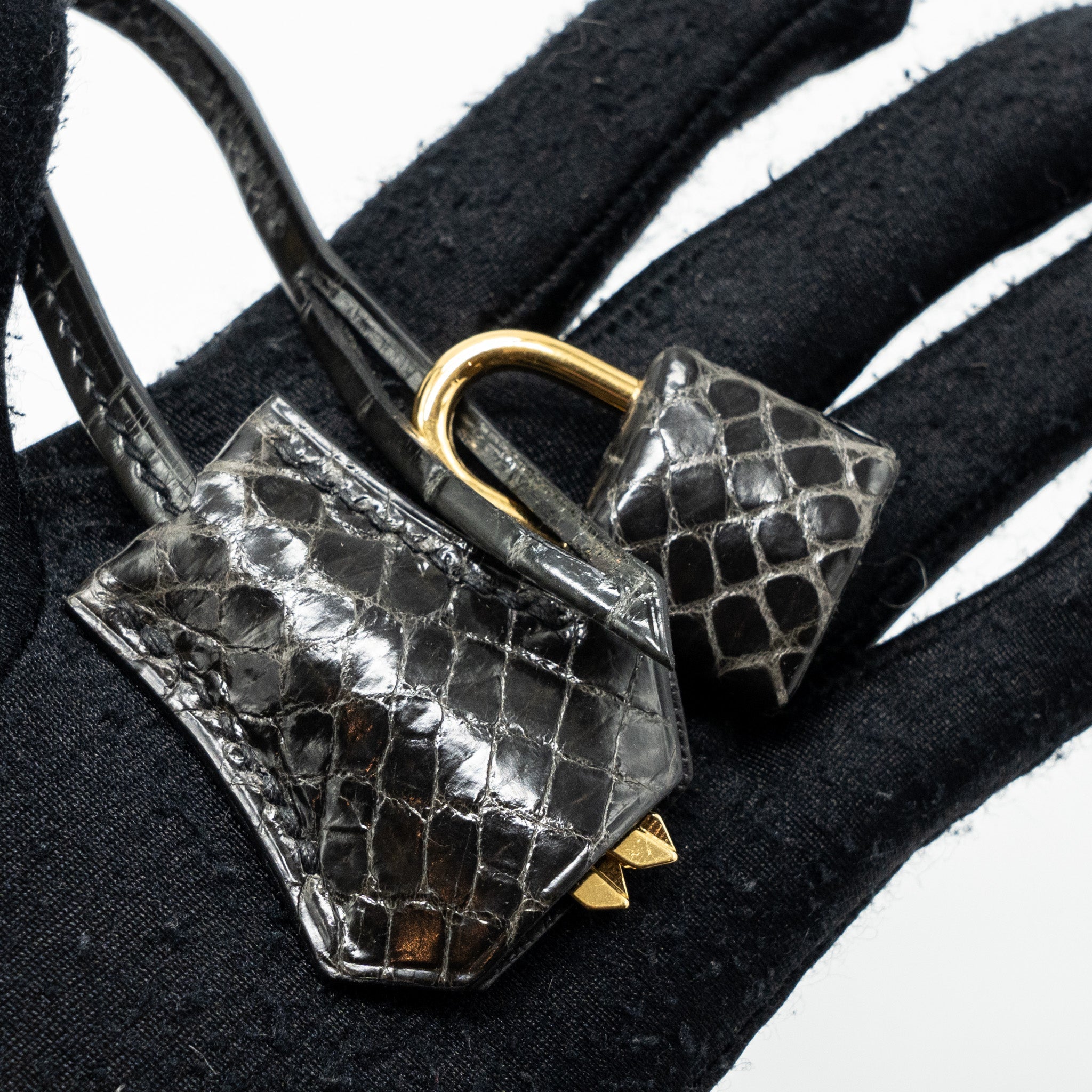 HERMES BIRKIN 25 SHINY CROCODILE NILOTICUS 88 GRAPHITE GHW - Image 17