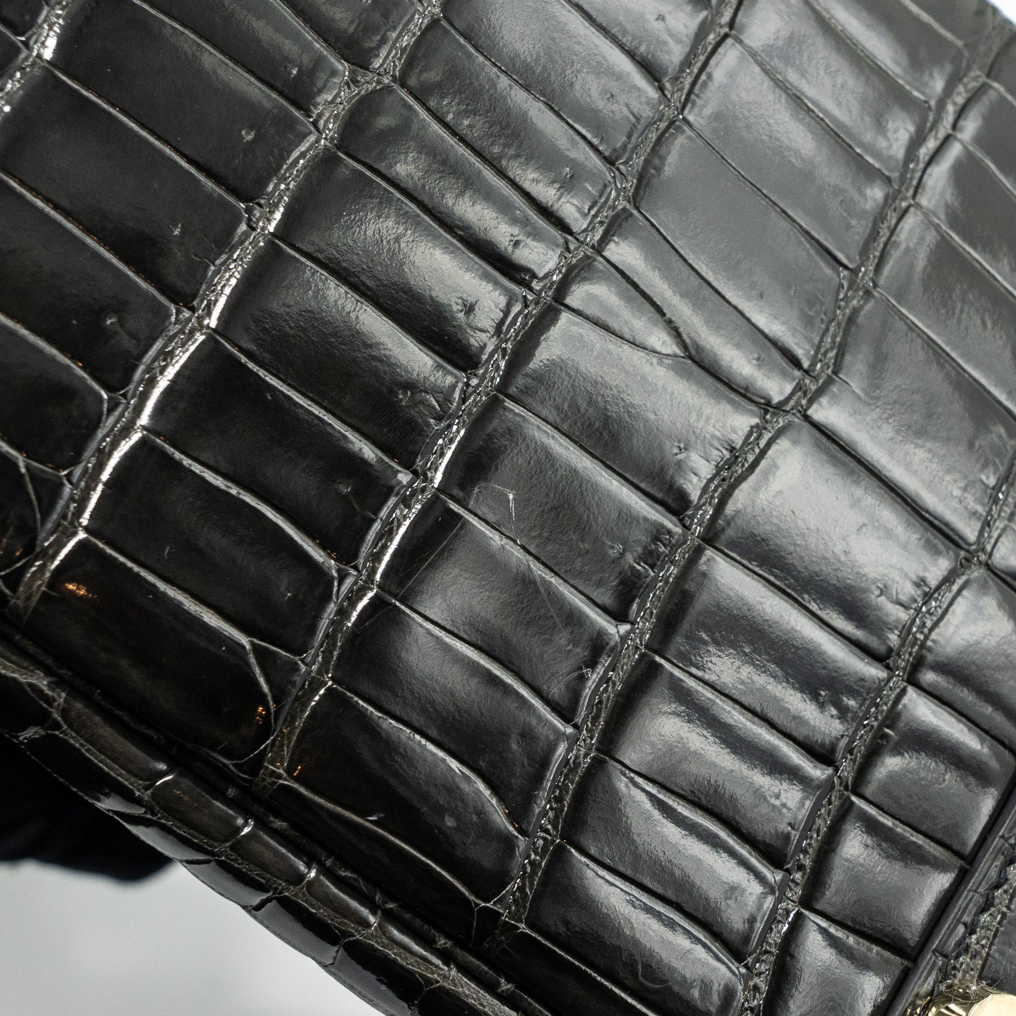 HERMES BIRKIN 25 SHINY CROCODILE NILOTICUS 88 GRAPHITE GHW - Image 18