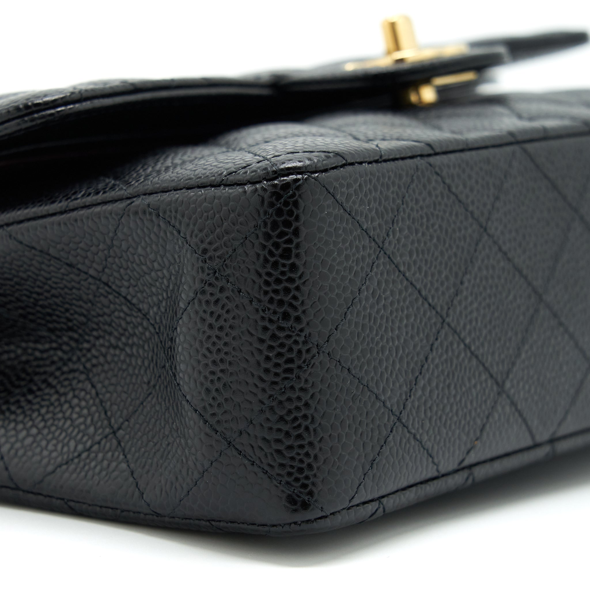 CHANEL SMALL CLASSIC DOUBLE FLAP CAVIAR BLACK GHW - Image 8