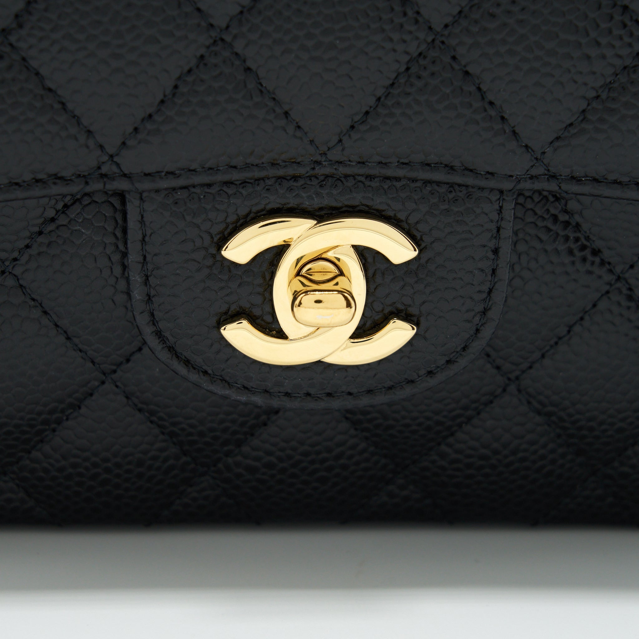 CHANEL SMALL CLASSIC DOUBLE FLAP CAVIAR BLACK GHW - Image 7