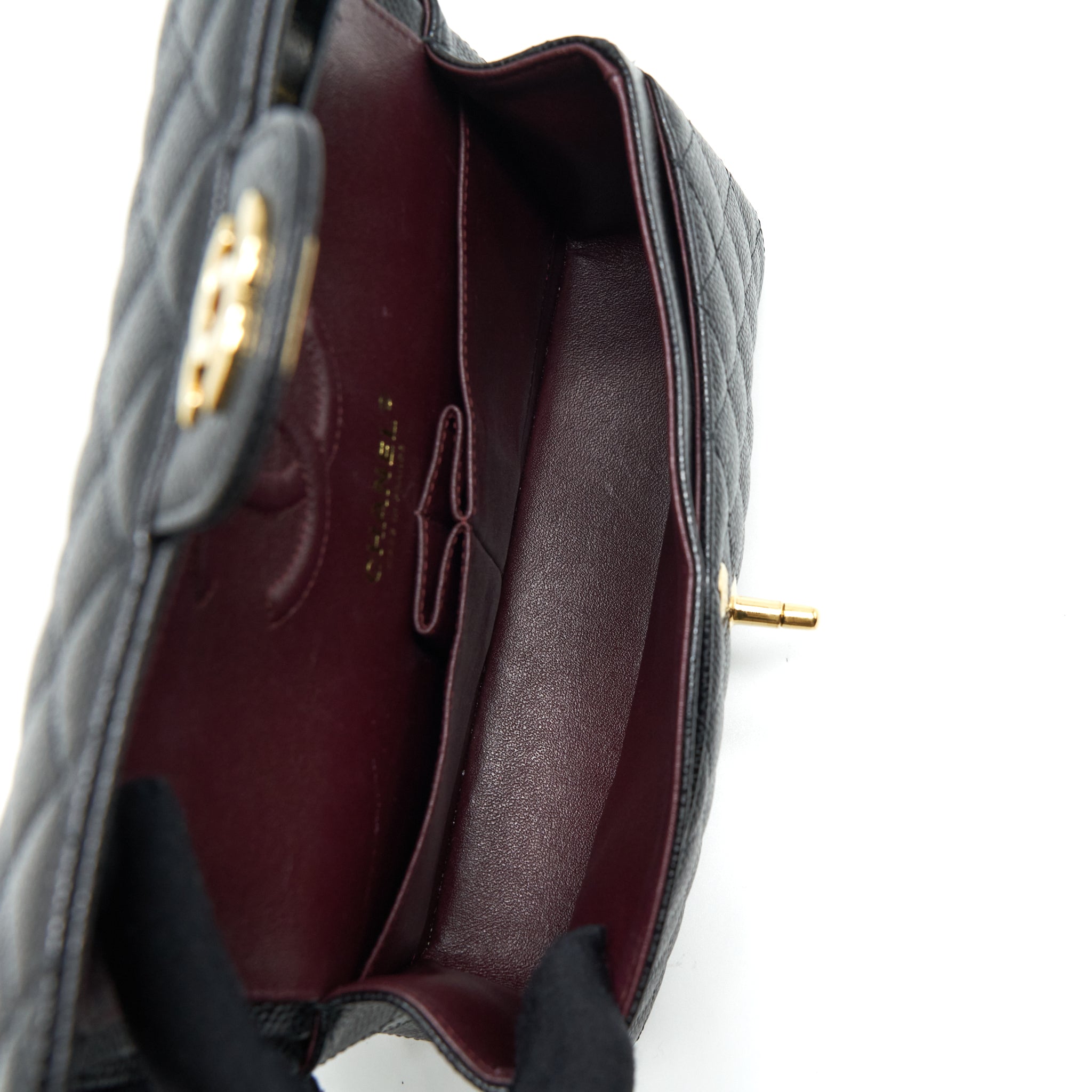 CHANEL SMALL CLASSIC DOUBLE FLAP CAVIAR BLACK GHW - Image 6