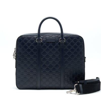 Alternative view of GUCCI MEN'S LEATHER BRIEFCASE NAVY