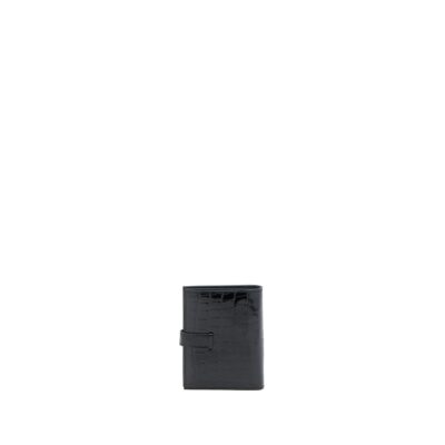 Alternative view of HERMES BEARN WALLET SHINY ALLIGATOR BLACK GHW