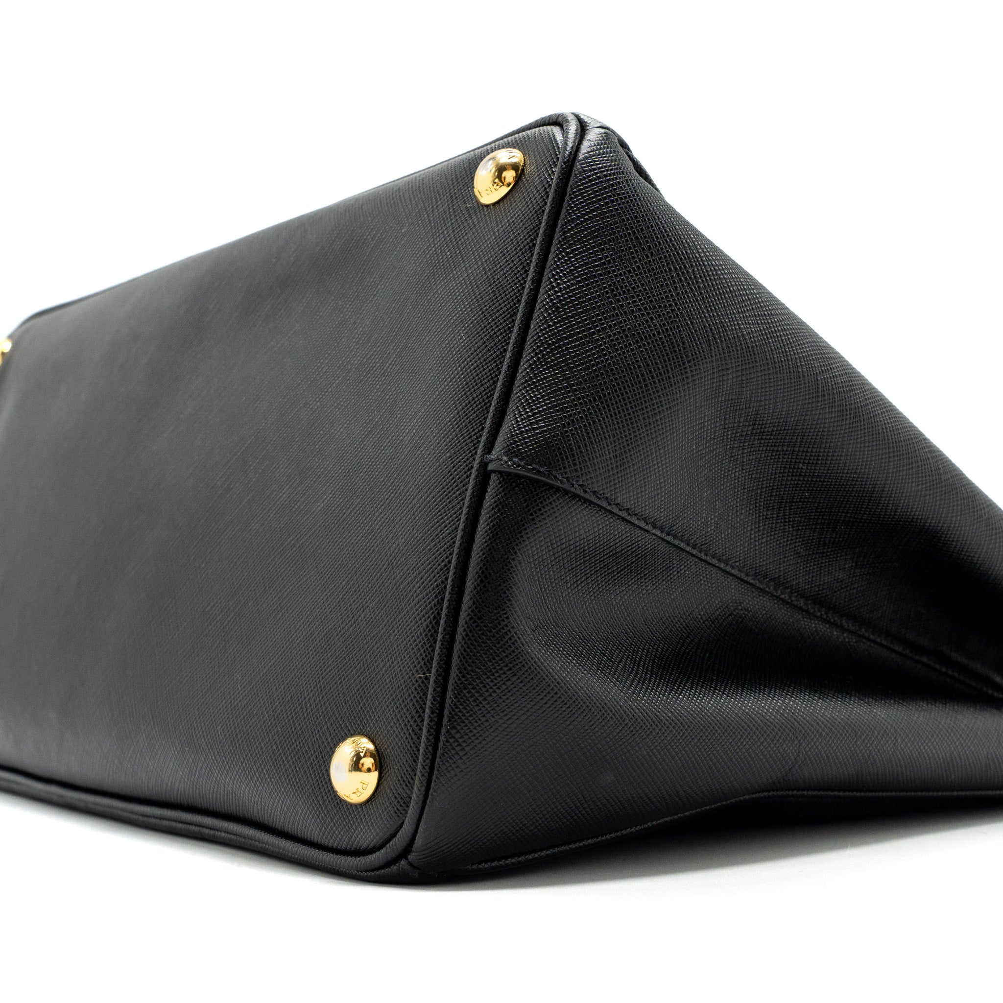 PRADA LARGE TOTE BAG SAFFIANO CALFSKIN BLACK GHW - Image 7
