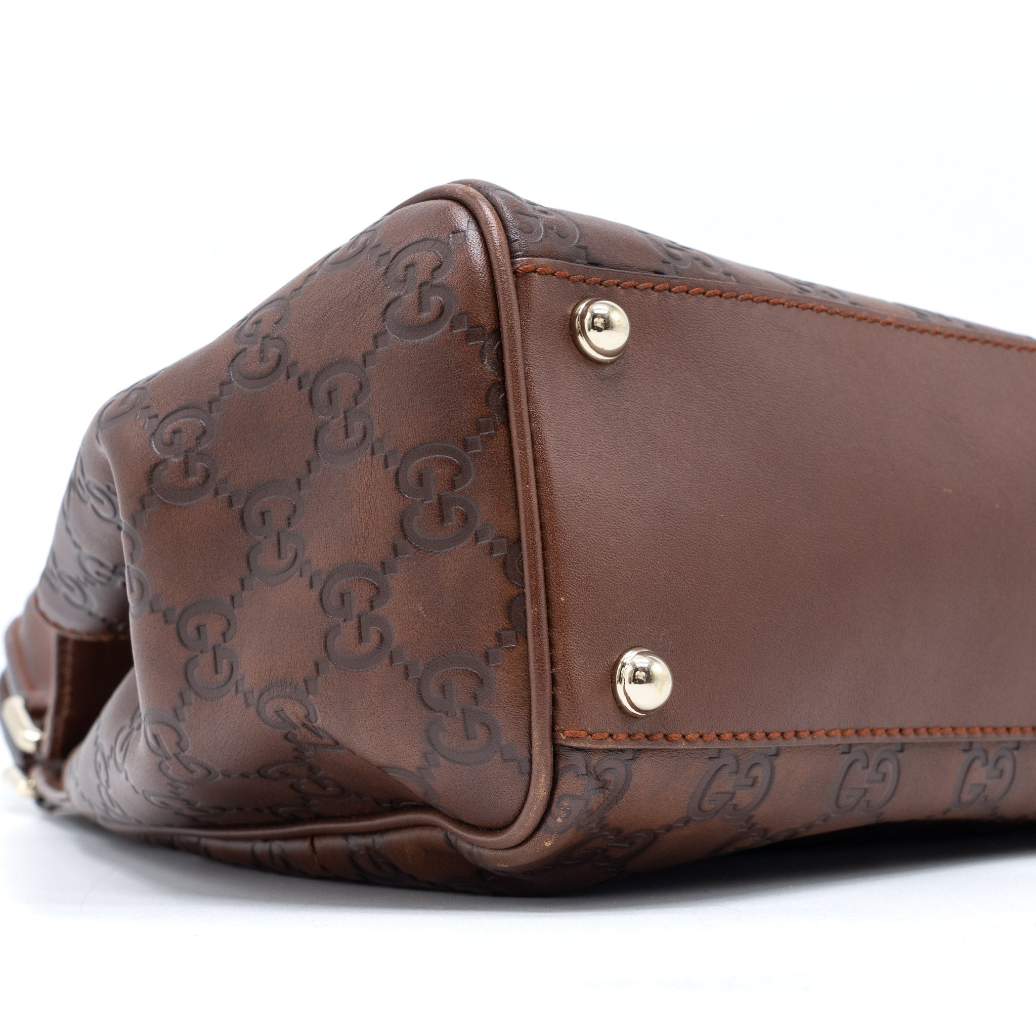 GUCCI VINTAGE JACKIE BAG GG SUPREME CALFSKIN BROWN GHW - Image 13