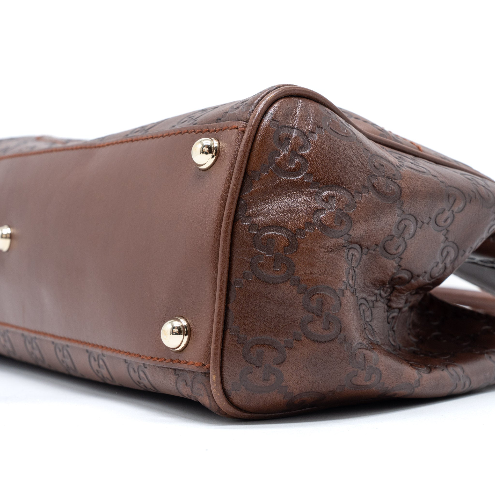 GUCCI VINTAGE JACKIE BAG GG SUPREME CALFSKIN BROWN GHW - Image 14