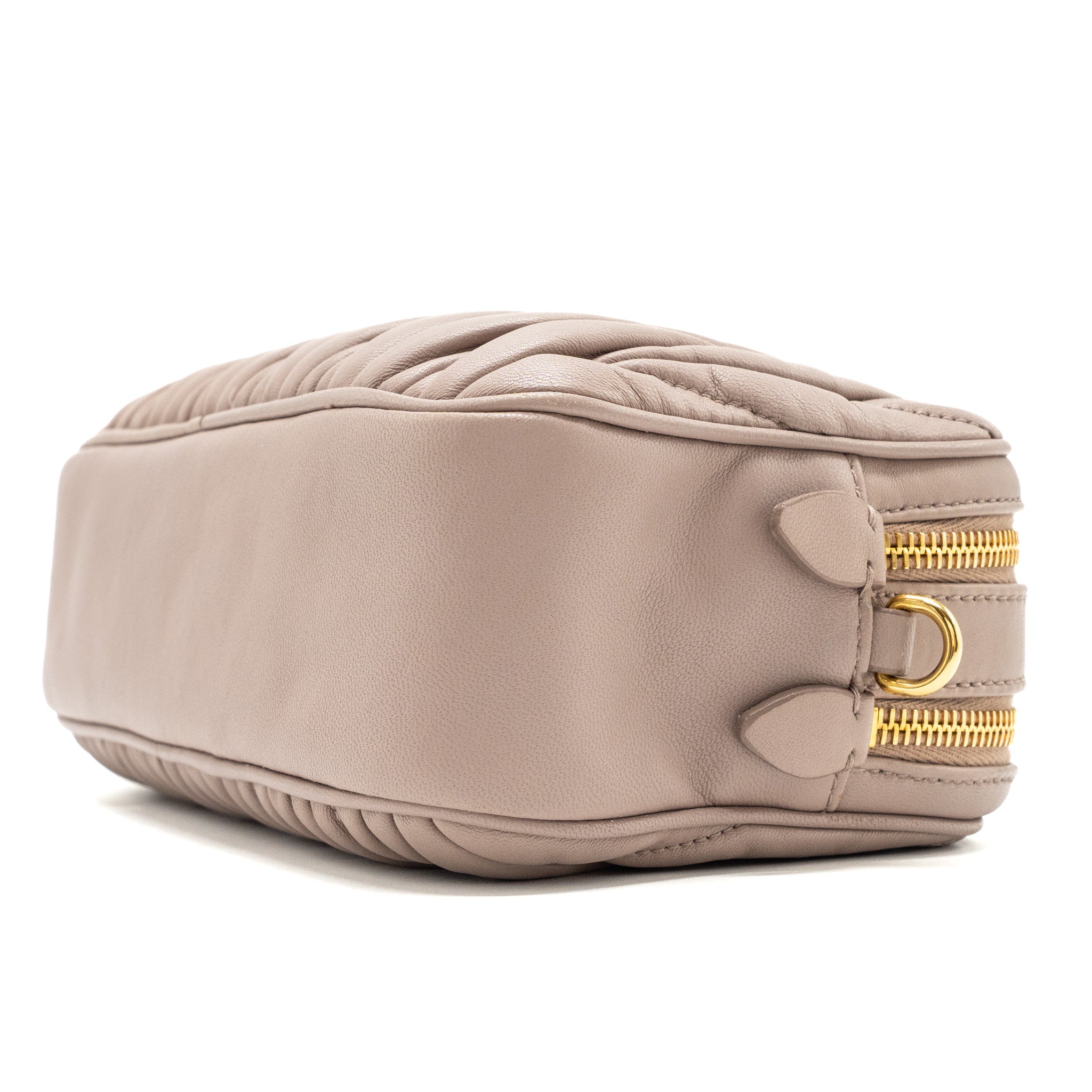MIU MIU CAMERA CROSSBODY BAG NAPPA DUSTY PINK GHW - Image 7