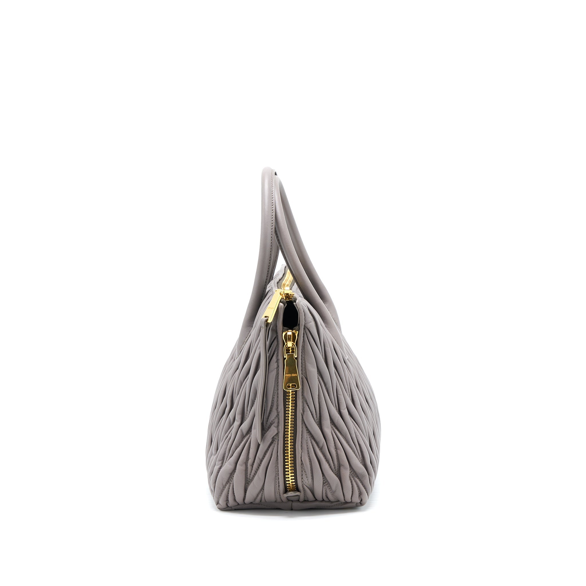MIUMIU MATELASSE TOTE BAG LAMBSKIN ARGILLA GHW - Image 3