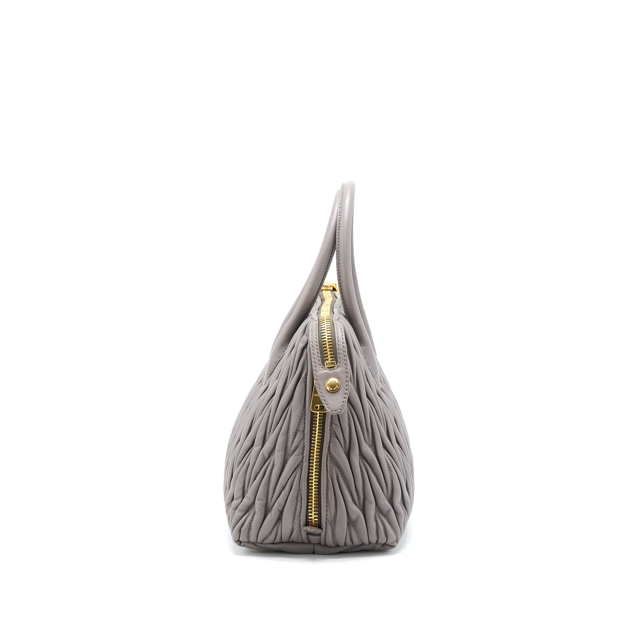 MIUMIU MATELASSE TOTE BAG LAMBSKIN ARGILLA GHW - Image 4