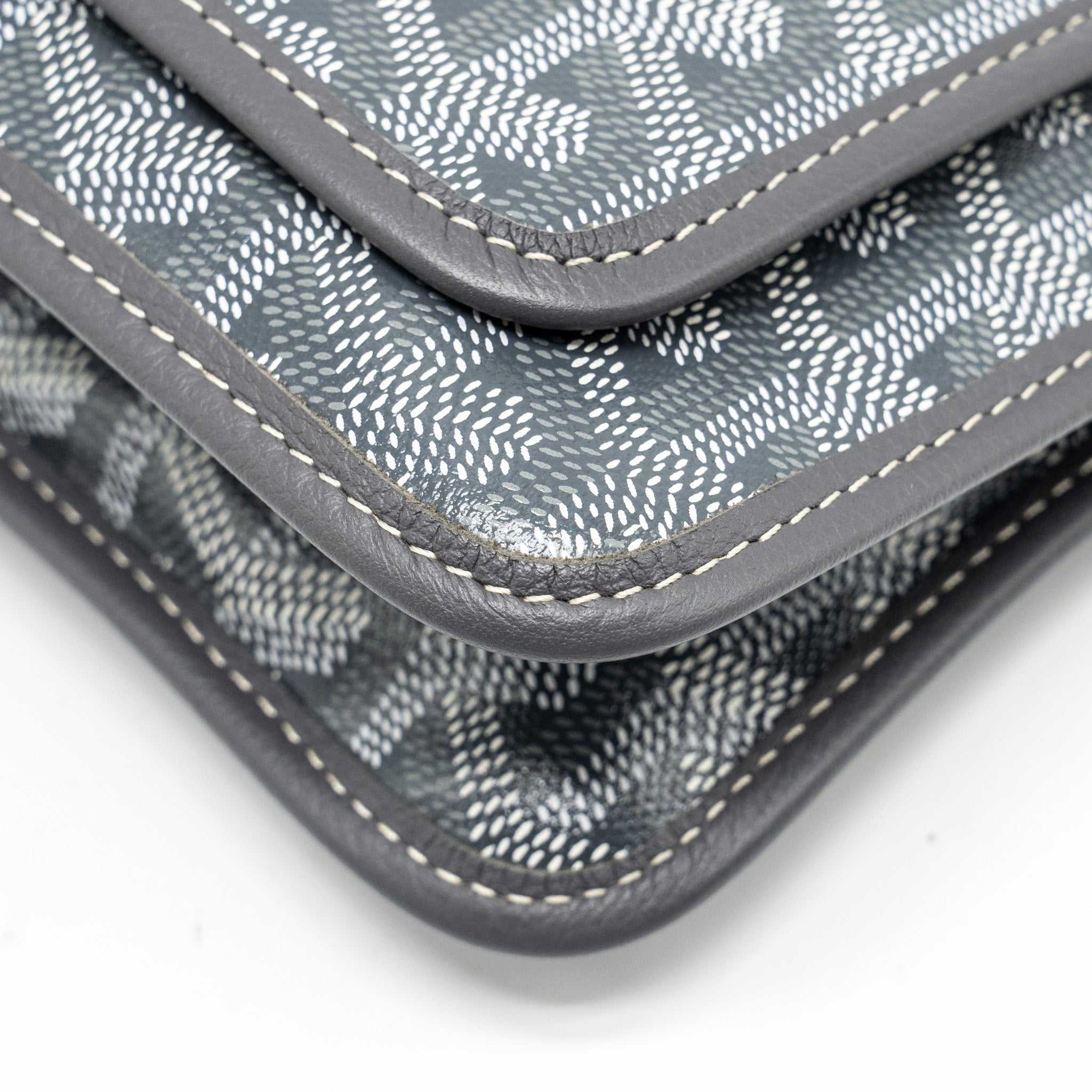 GOYARD PLUMET POCHETTE POCKET WALLET GOYARDLINE CANVAS GREY SHW - Image 8