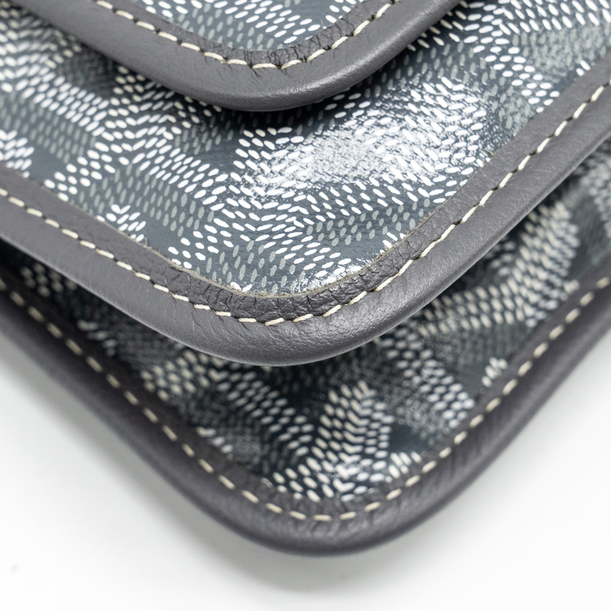 GOYARD PLUMET POCHETTE POCKET WALLET GOYARDLINE CANVAS GREY SHW - Image 9