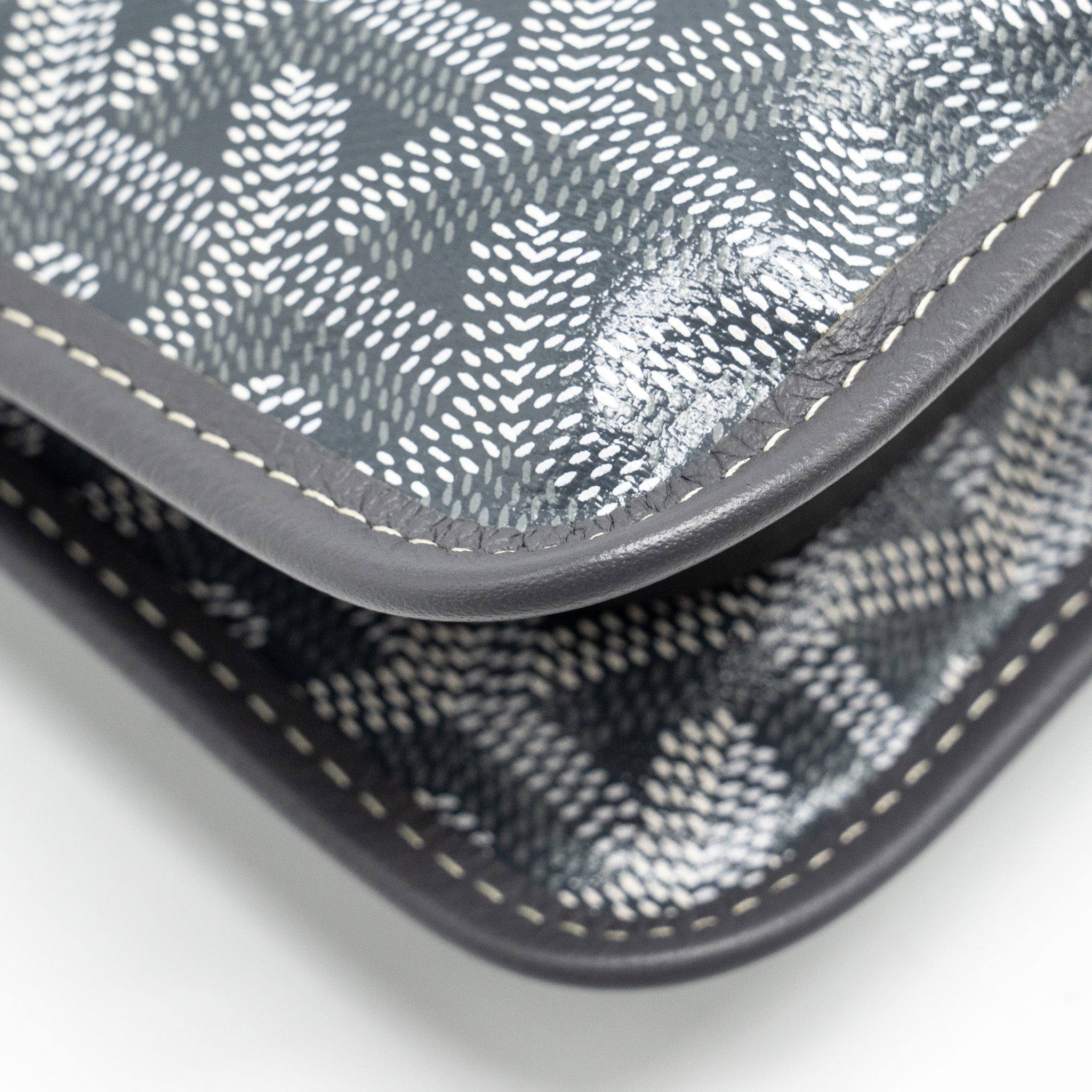 GOYARD PLUMET POCHETTE POCKET WALLET GOYARDLINE CANVAS GREY SHW - Image 11