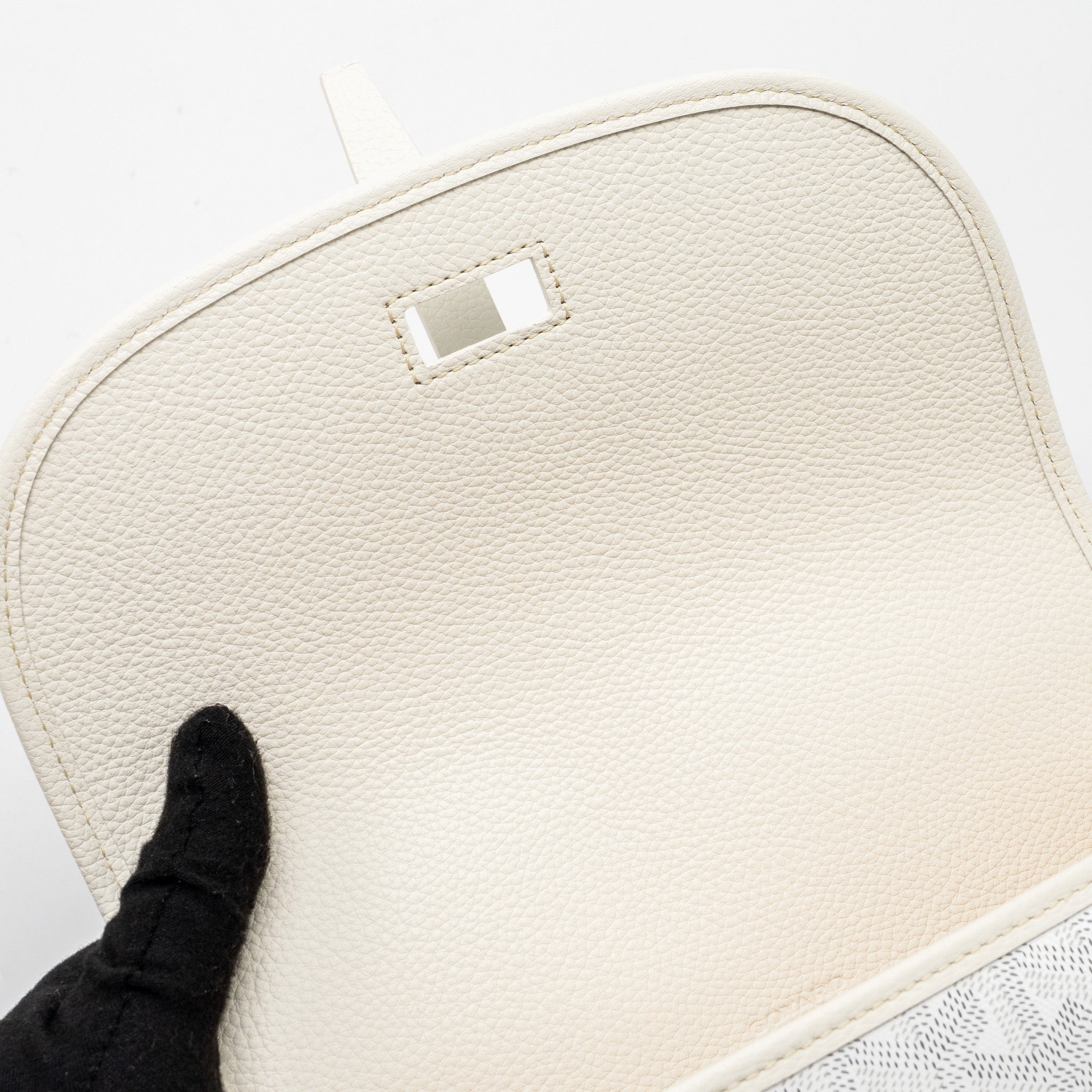 GOYARD BELVEDERE PM MESSANGER BAG GOYARDLINE CANVAS WHITE SHW - Image 10