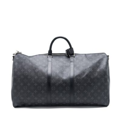 Alternative view of LOUIS VUITTON KEEPALL 55 WITH SHOULDER STRAP MONOGRAM ECLIPSE CANVAS SHW