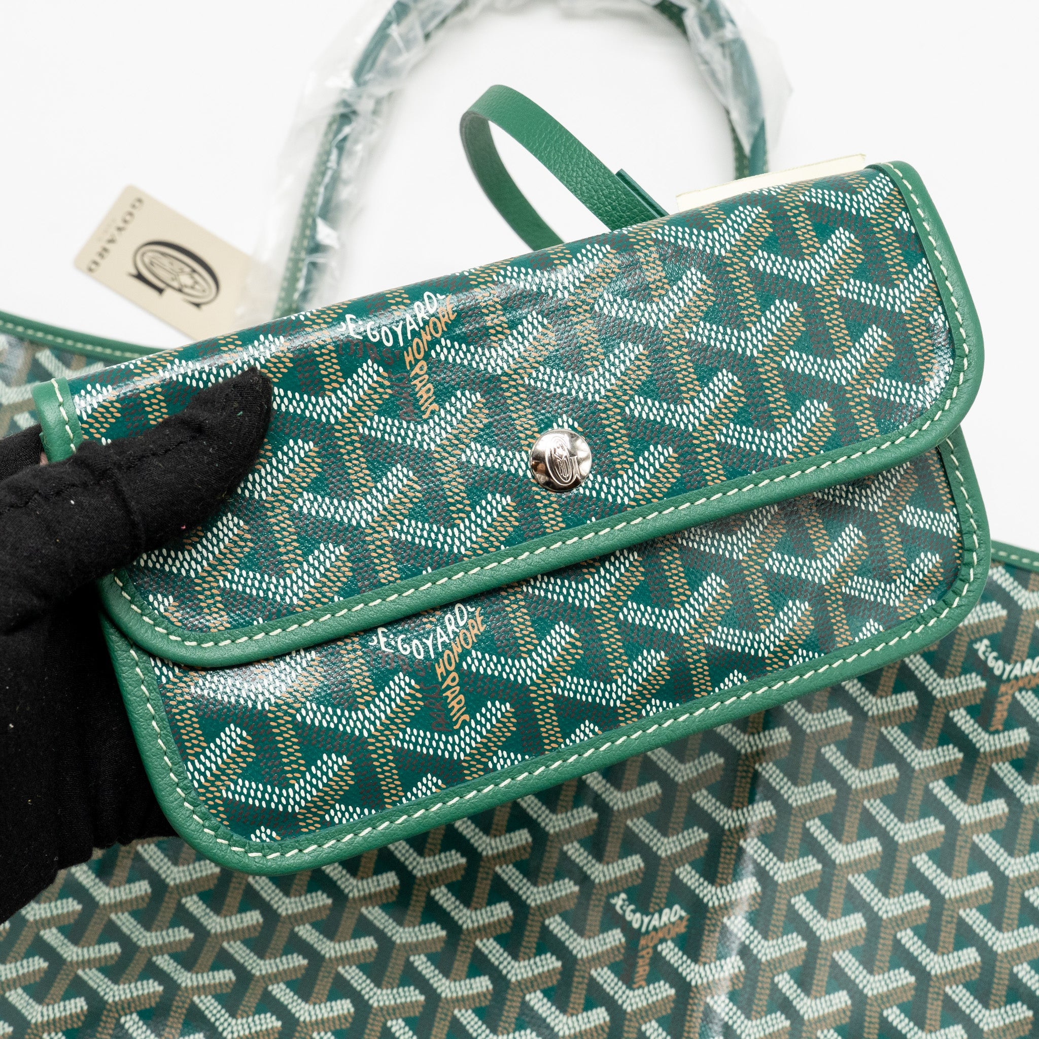 GOYARD SAINT LOUIS PM TOTE GOYARDINE CANVAS GREEN SHW - Image 12