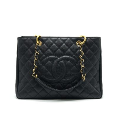 CHANEL CAVIAR GRAND SHOPPING TOTE GST BLACK