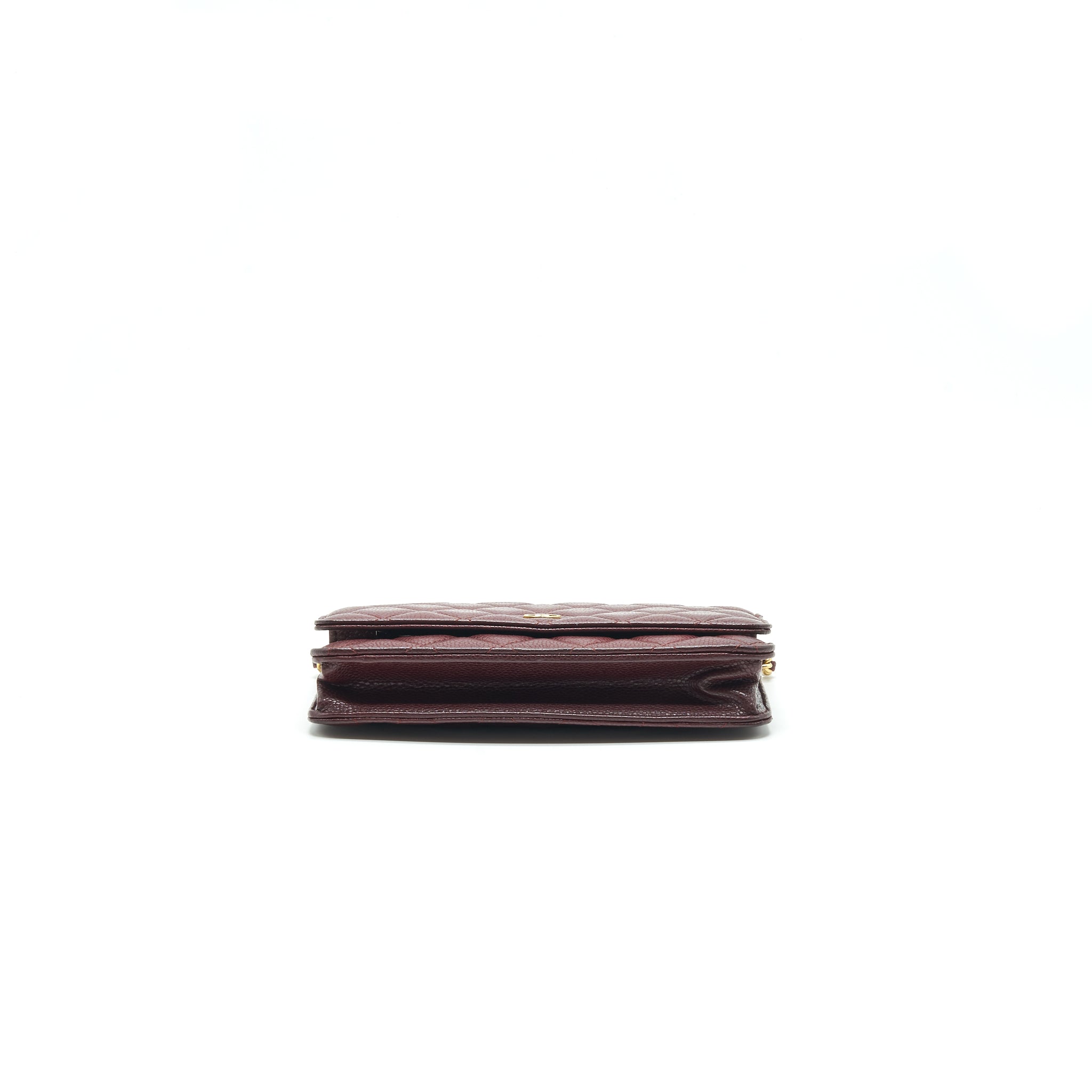 CHANEL BURGUNDY WALLET ON CHAIN CAVIAR GHW - Image 5